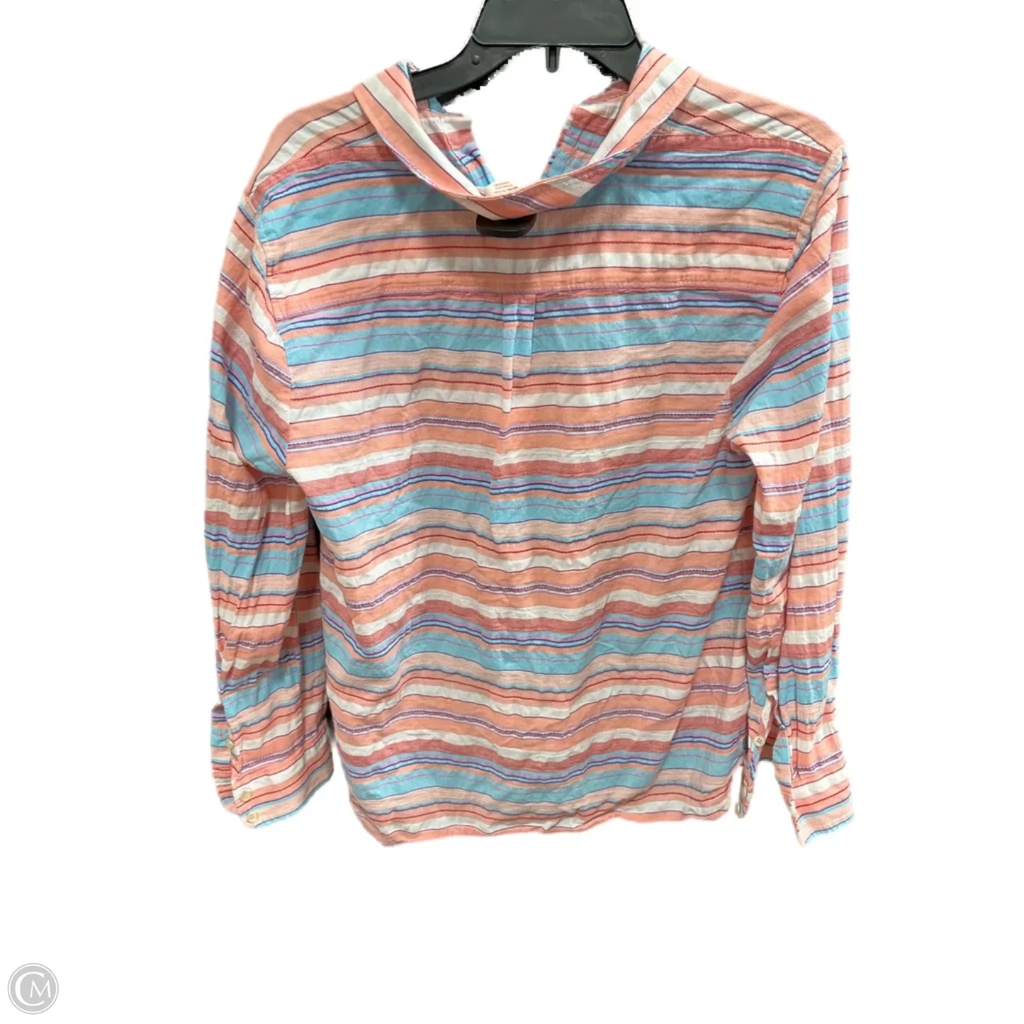 Blouse Long Sleeve By Talbots In Blue & Orange, Size: Xl