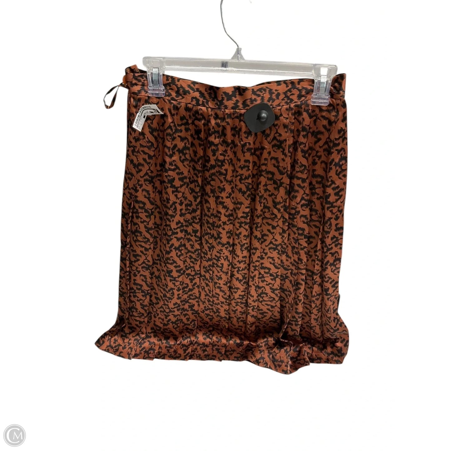 Skirt Midi By Doncaster In Black & Orange, Size: 8