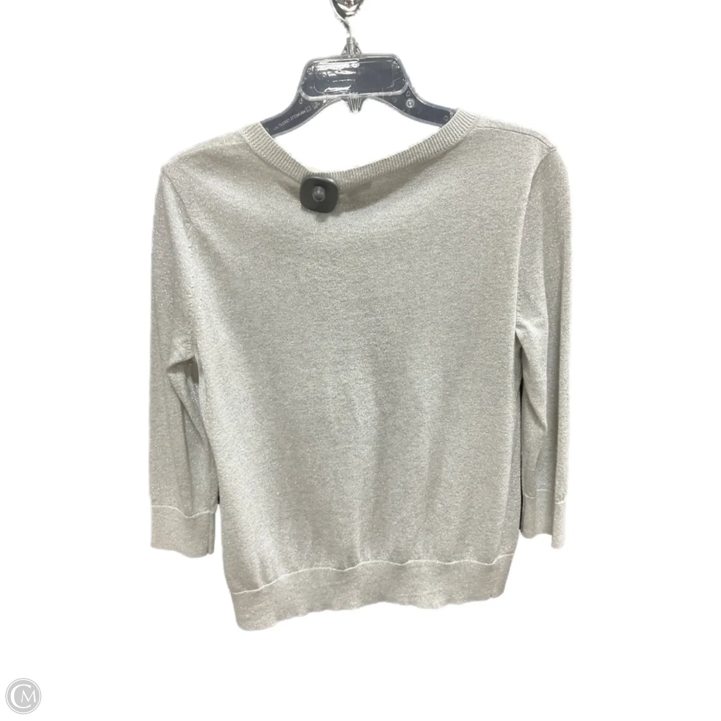 Sweater Cardigan By Talbots In Grey, Size: M