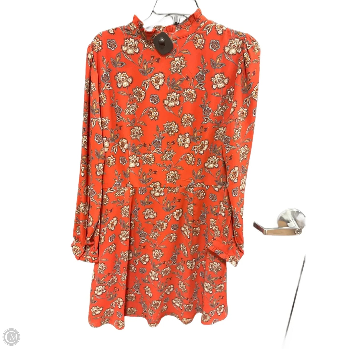 Dress Casual Midi By Loft In Blue & Orange, Size: 10