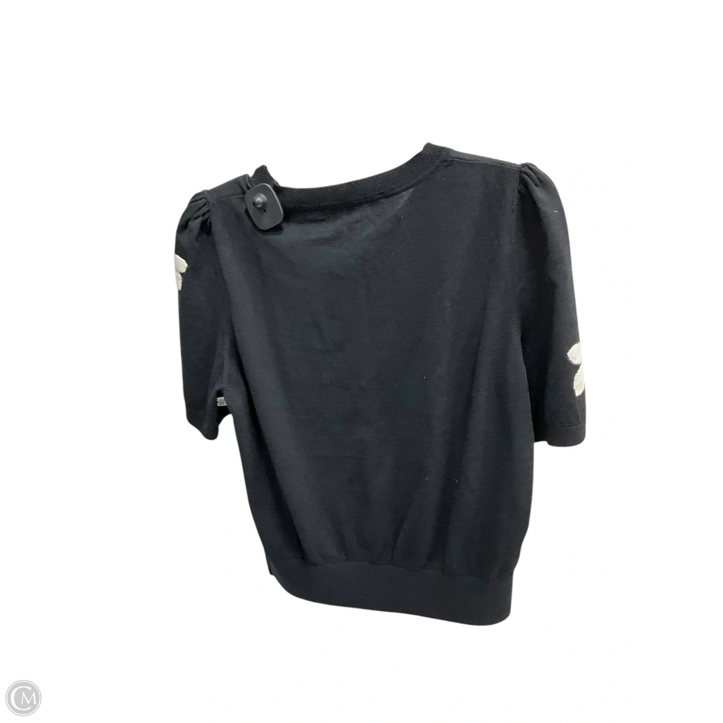 Sweater Cardigan By Cma In Black & Cream, Size: L