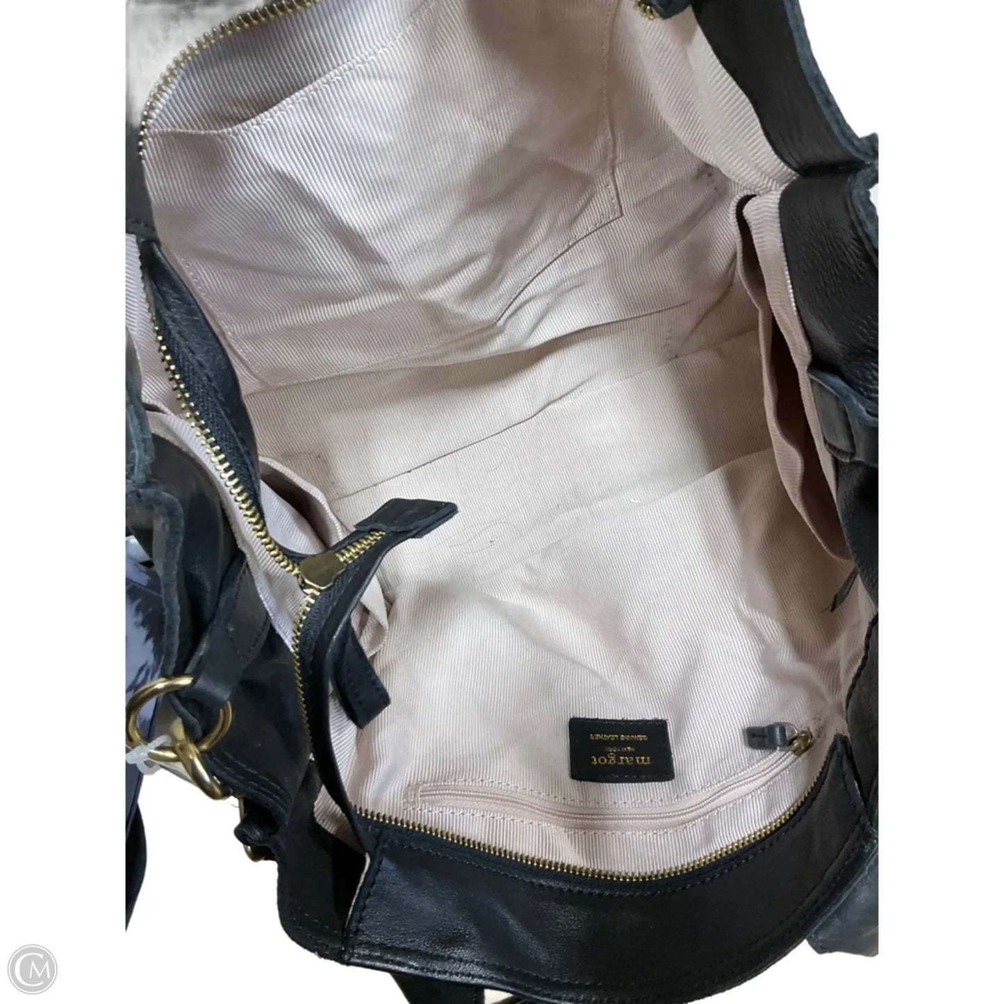 Handbag Leather By Margot, Size: Large