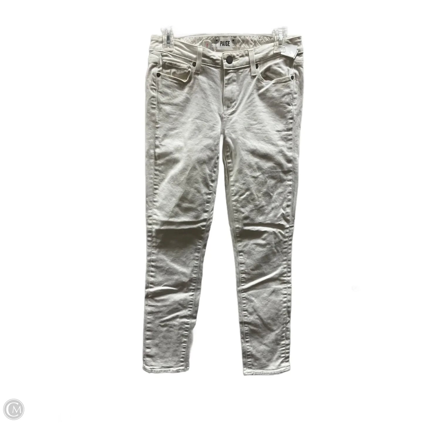 Jeans Skinny By Paige In White, Size: 4