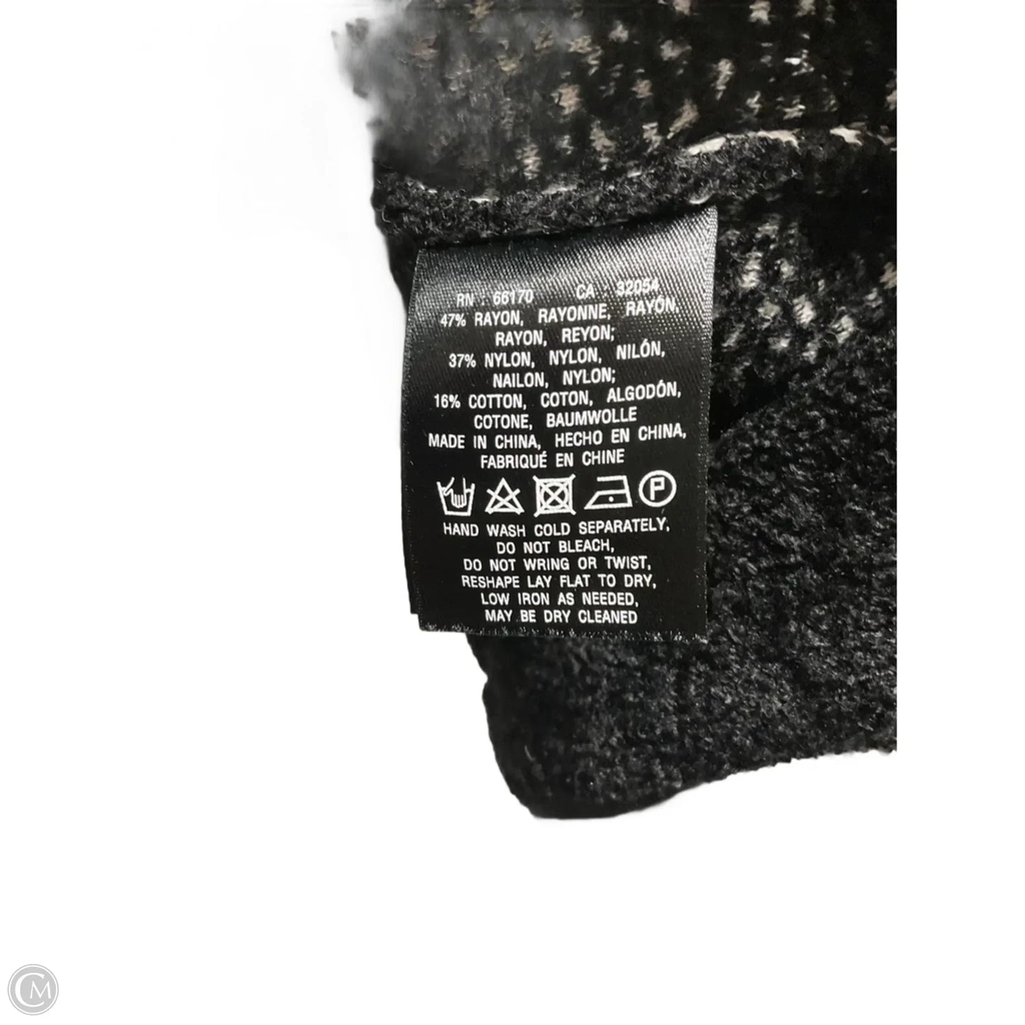 Top 3/4 Sleeve By Moth In Black & Cream, Size: M