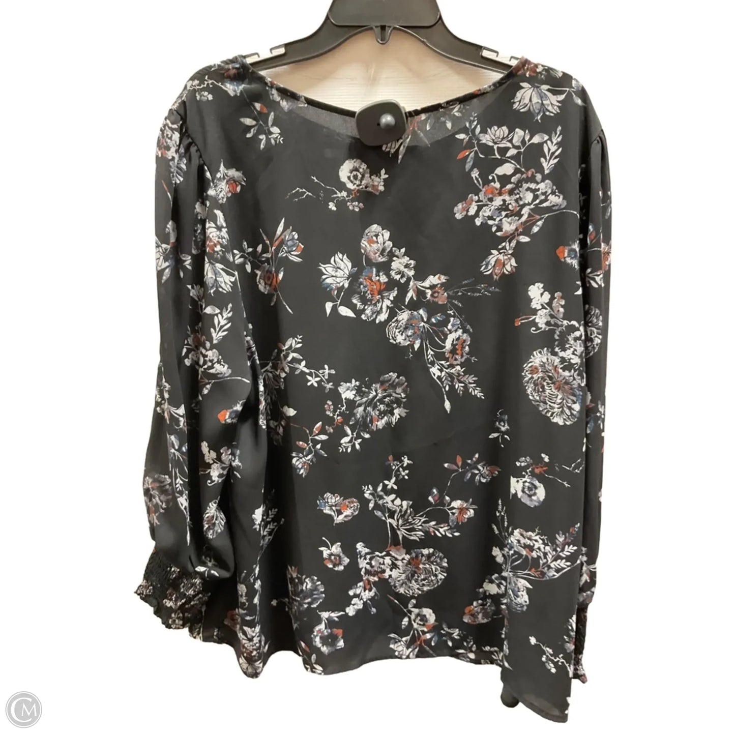 Top 3/4 Sleeve By Massini In Black & White, Size: 2x