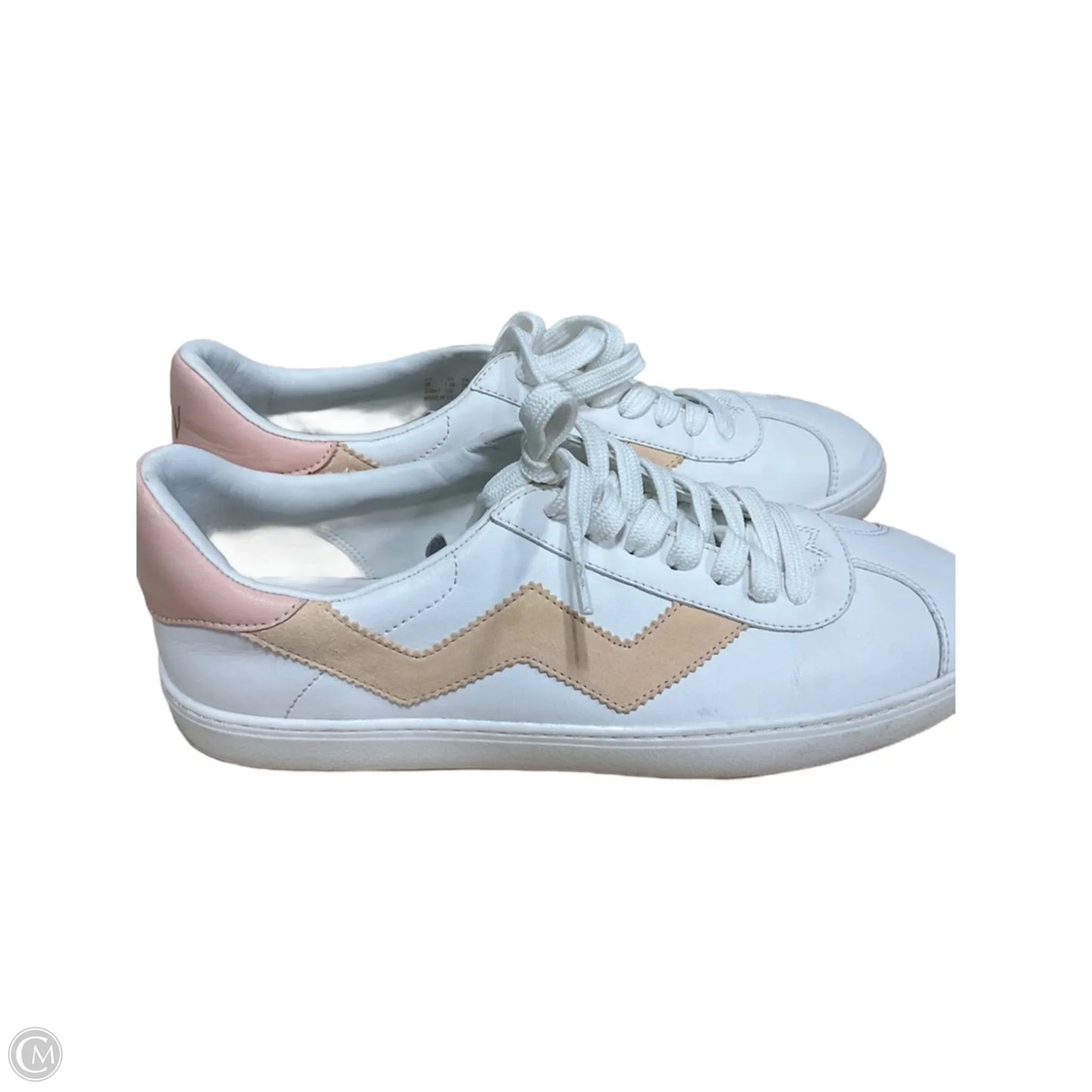 Shoes Designer By Stuart Weitzman In Pink & White, Size: 7.5