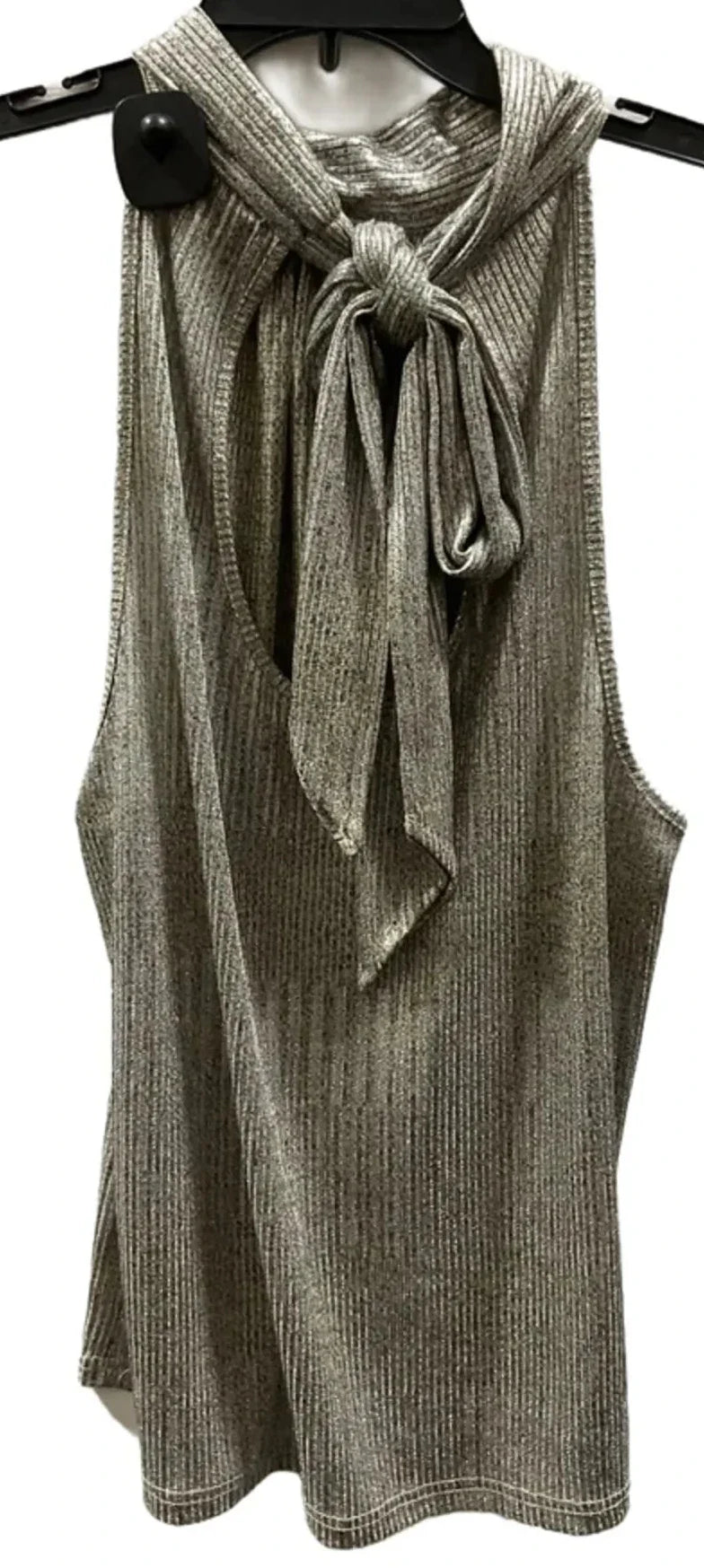 Top Sleeveless By Maeve In Silver, Size: L