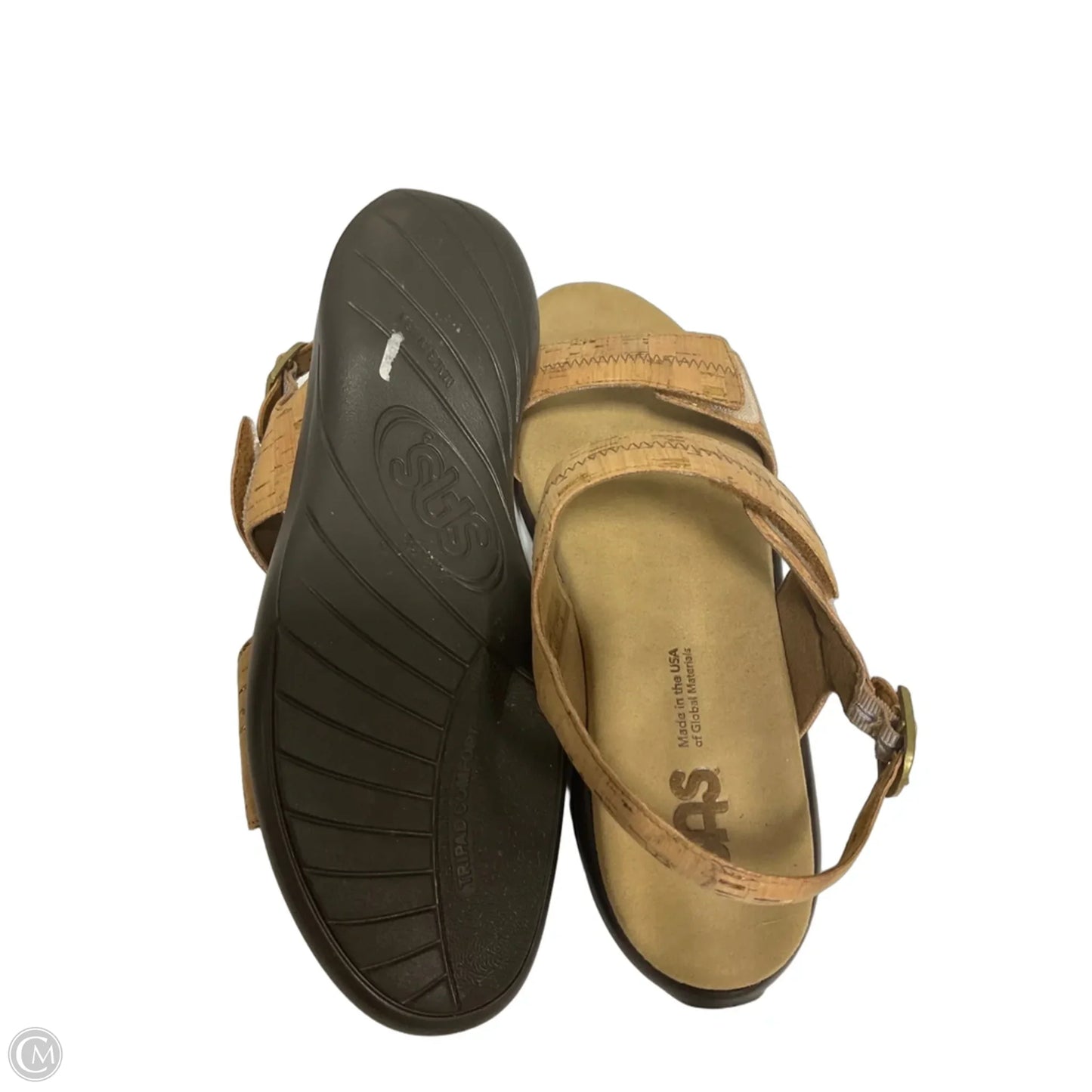 Sandals Flats By Sas In Tan, Size: 7