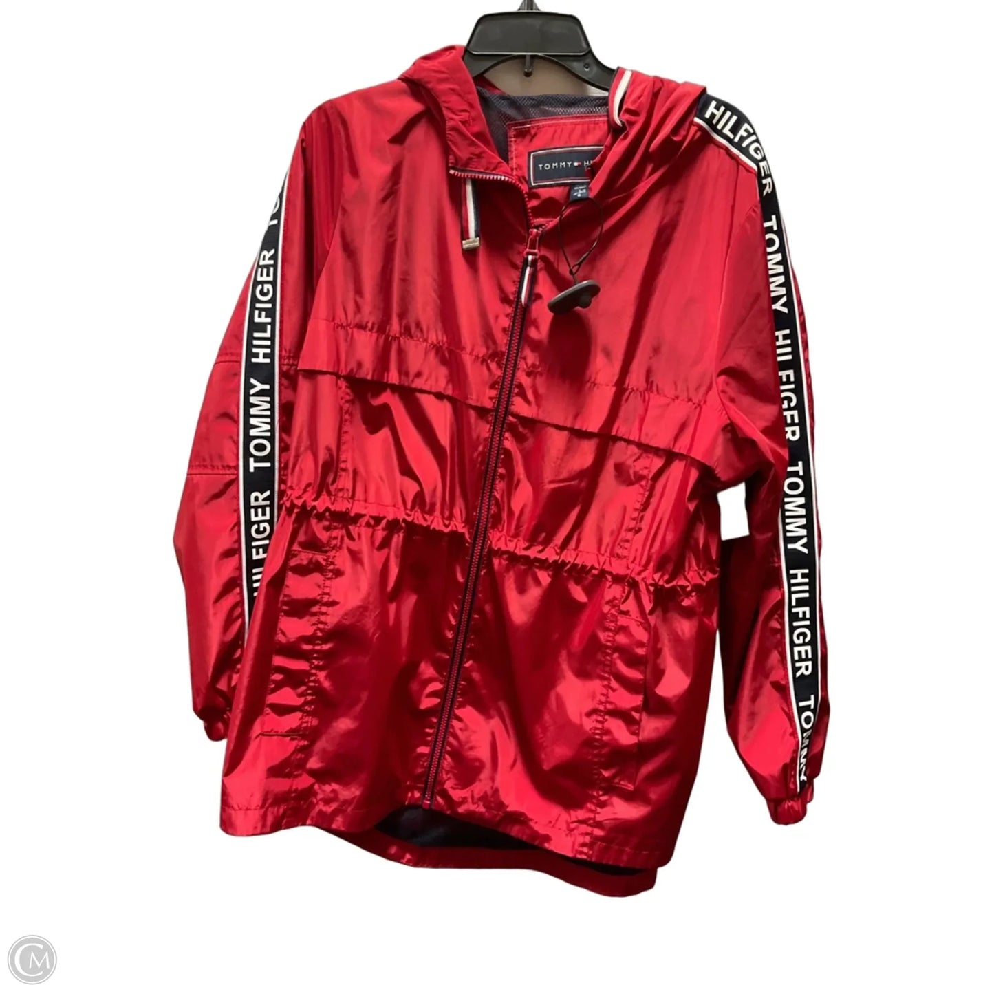 Jacket Windbreaker By Tommy Hilfiger In Red, Size: L