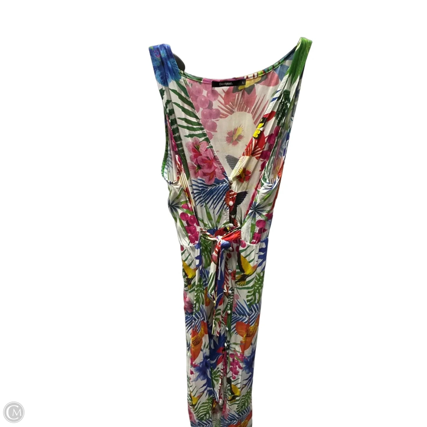 Dress Casual Maxi By Desigual In Tropical Print, Size: L