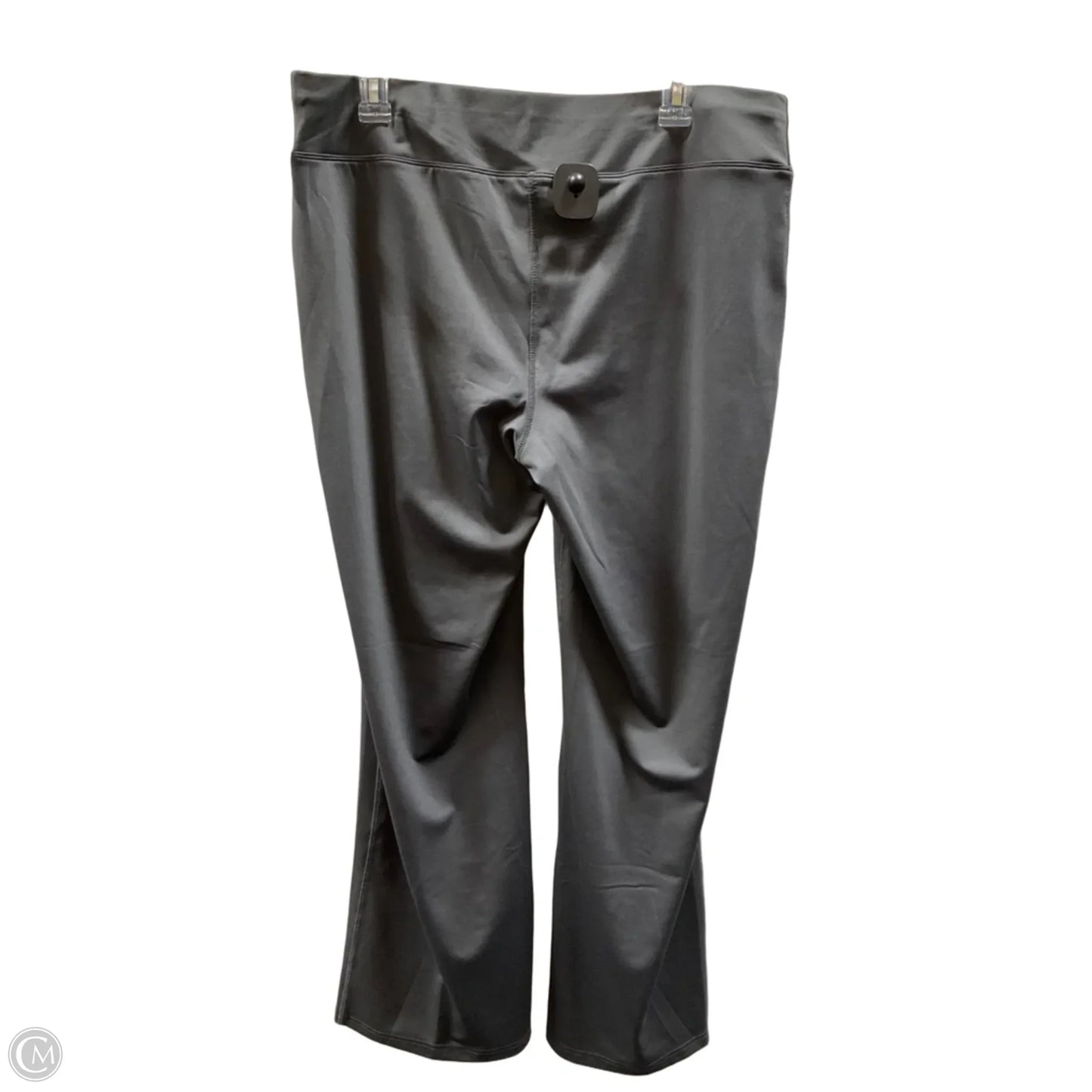 Athletic Leggings By Exertek In Grey, Size: L