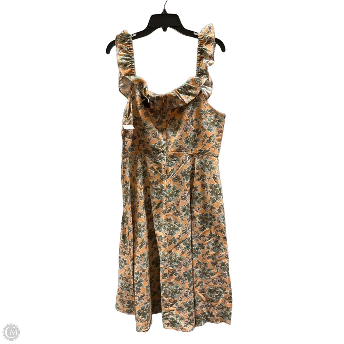 Dress Casual Midi By Ann Taylor In Peach, Size: L