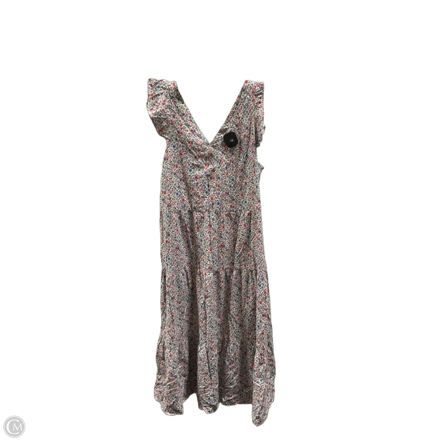 Dress Casual Midi By Loft In Floral Print, Size: M