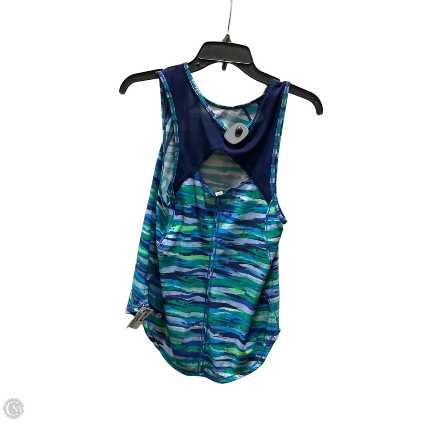 Athletic Tank Top By Lululemon In Blue & Green, Size: 4