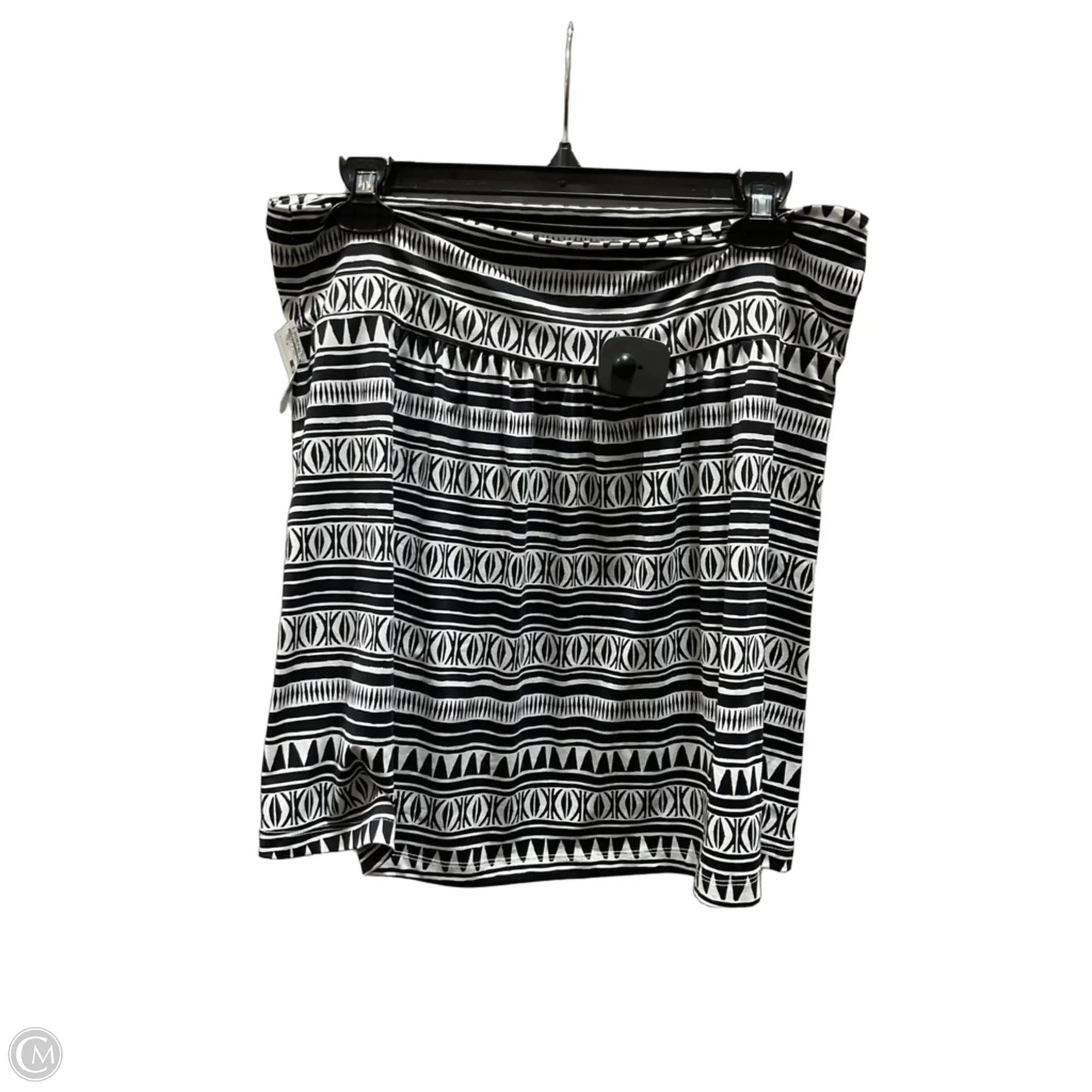 Skirt Midi By Loft In Black & Cream, Size: M