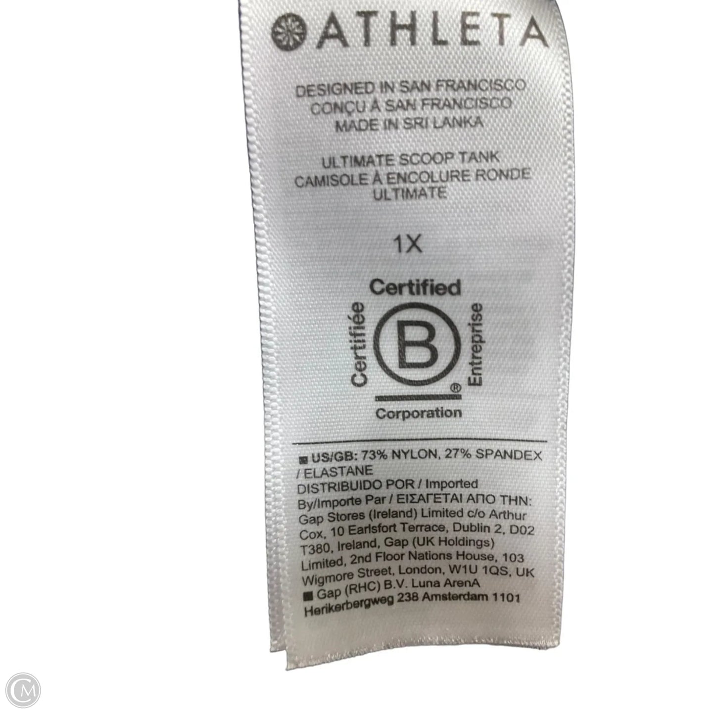 Athletic Tank Top By Athleta In Blue, Size: 1x