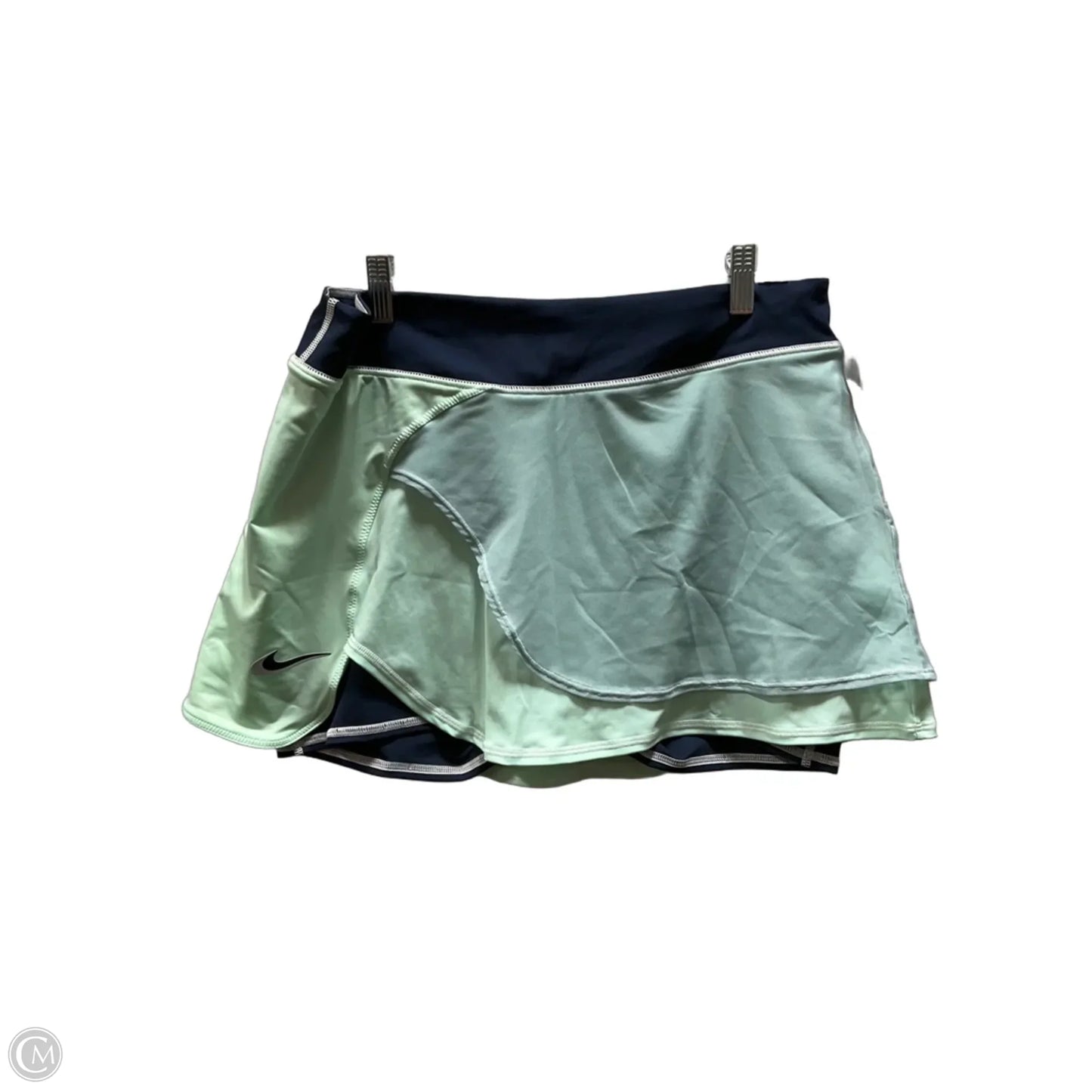 Athletic Skort By Nike Apparel In Blue & Green, Size: Xl
