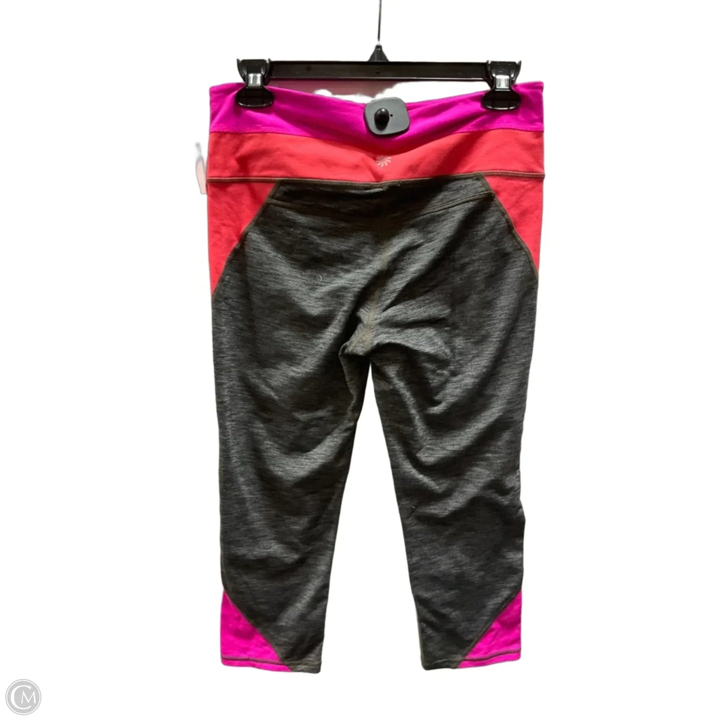 Athletic Capris By Athleta In Grey & Pink, Size: M