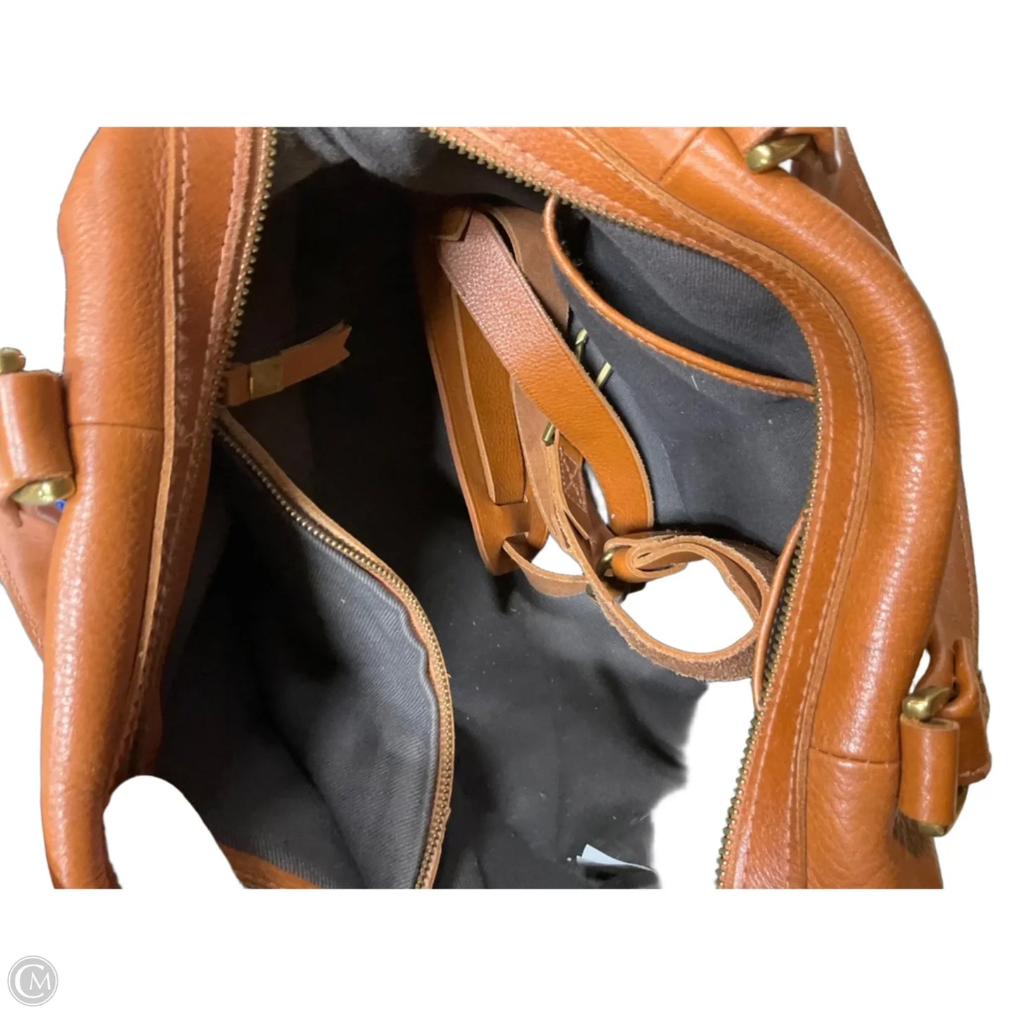 Handbag Leather By Madewell, Size: Medium