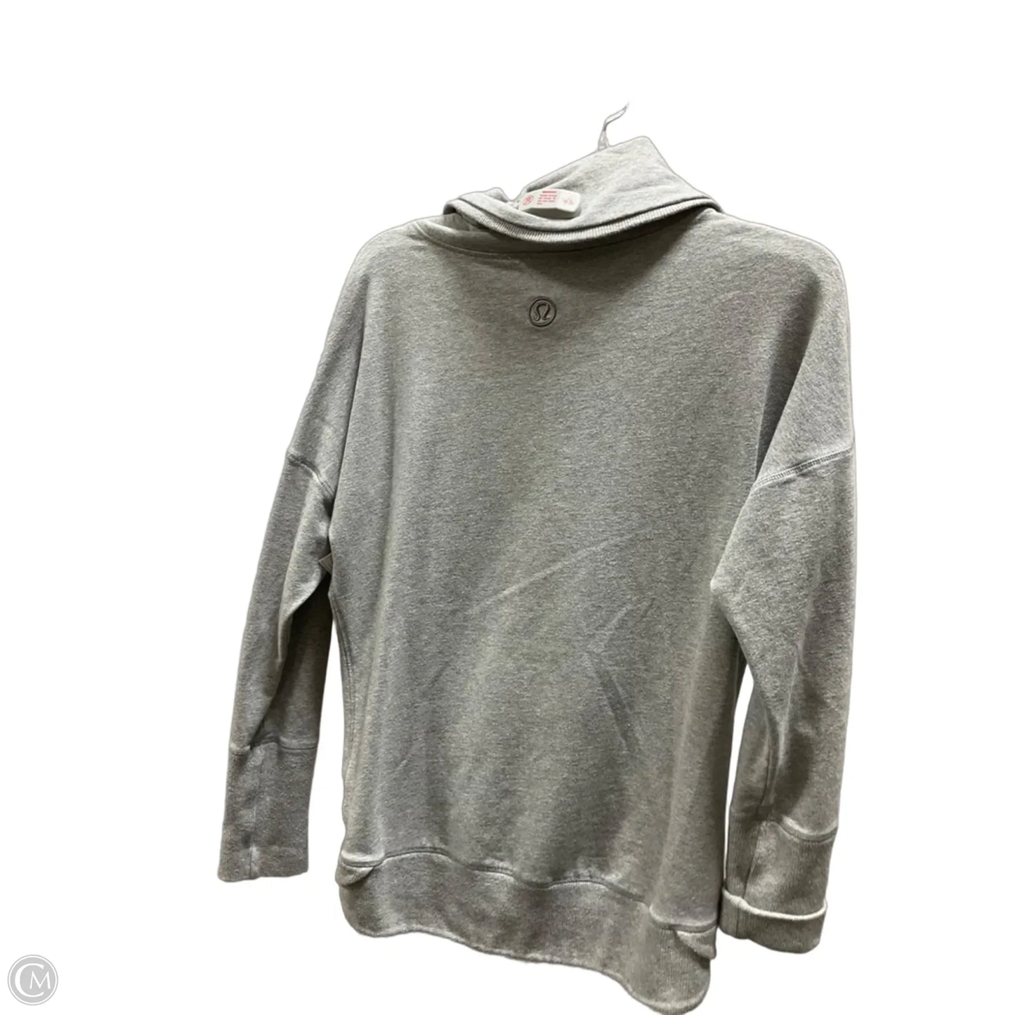 Athletic Sweatshirt Hoodie By Lululemon In Grey, Size: S