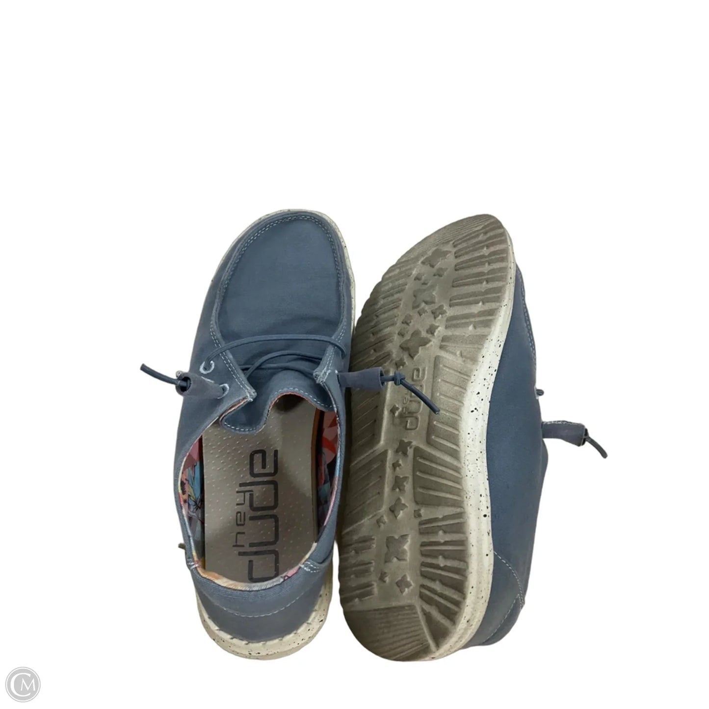 Shoes Flats By Hey Dude In Blue, Size: 7