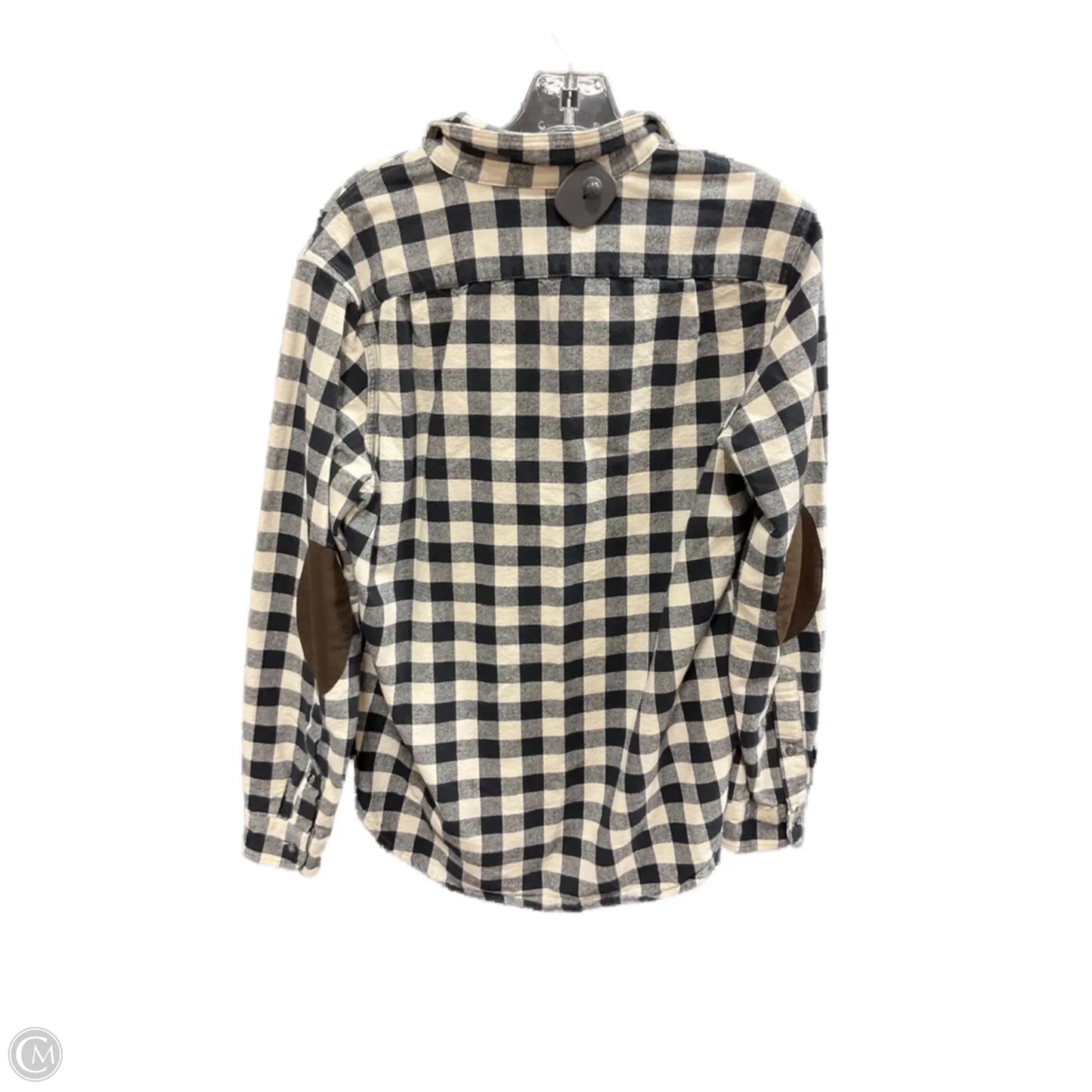 Blouse Long Sleeve By J. Crew In Plaid Pattern, Size: S