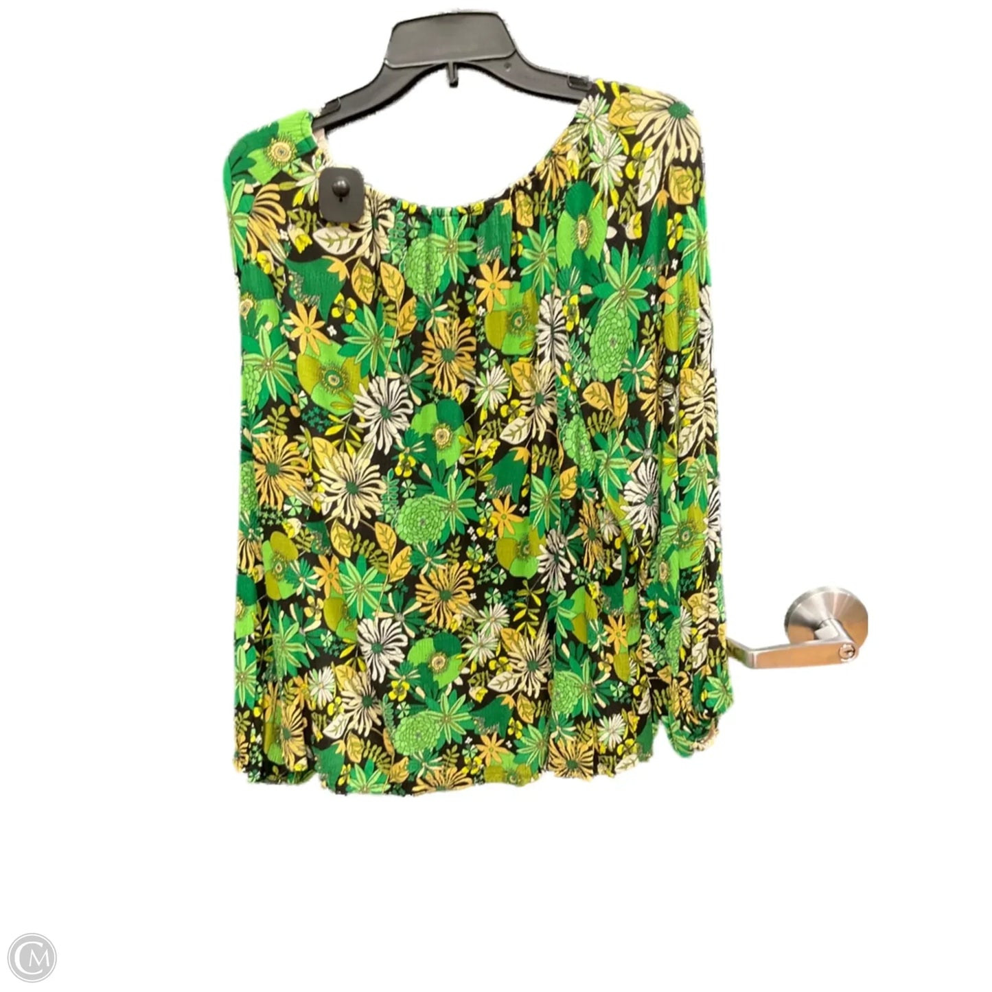 Top 3/4 Sleeve By Inc In Green, Size: 3x