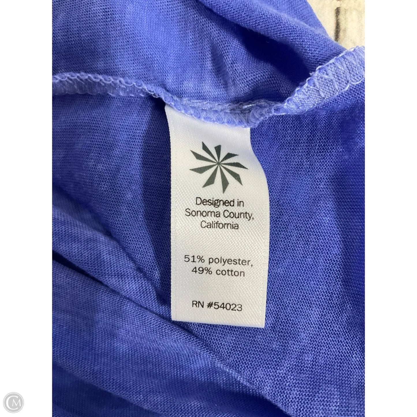 Athletic Top Short Sleeve By Athleta In Blue, Size: L
