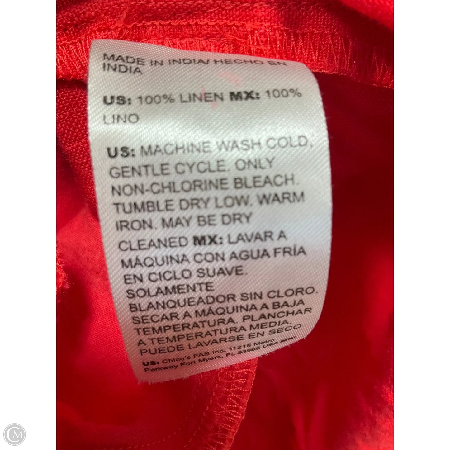 Dress Casual Midi By Chicos In Orange, Size: S