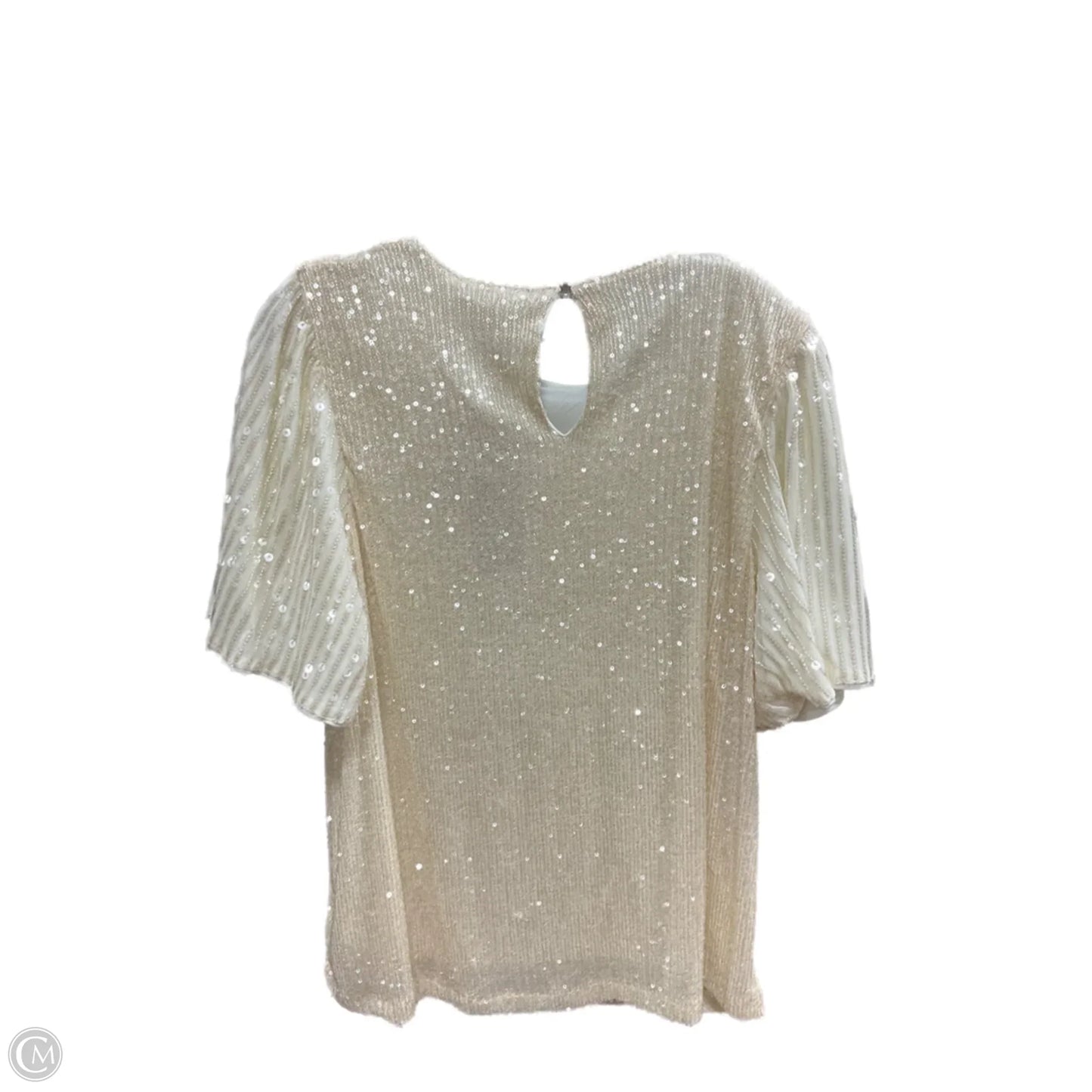 Top Short Sleeve By Cable And Gauge In Cream, Size: Xl