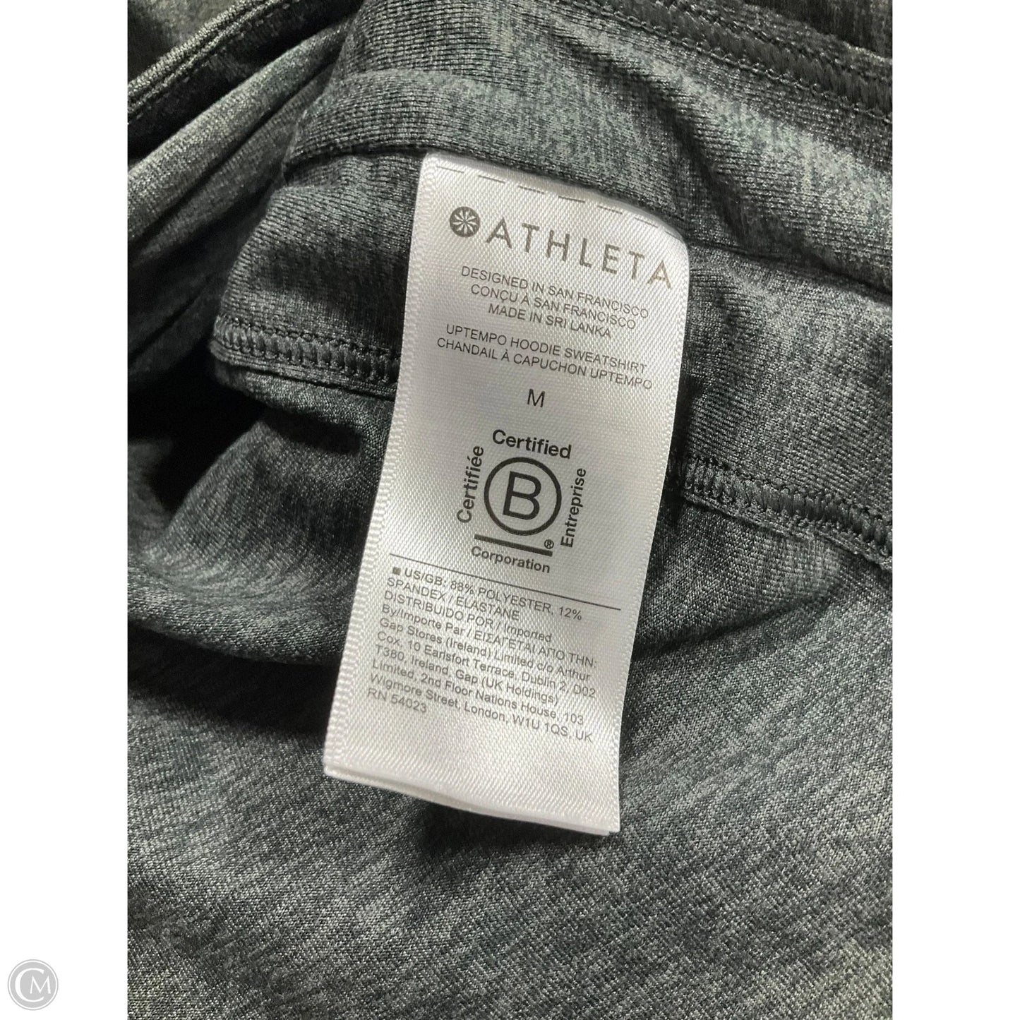 Athletic Top Long Sleeve Hoodie By Athleta In Green, Size: M