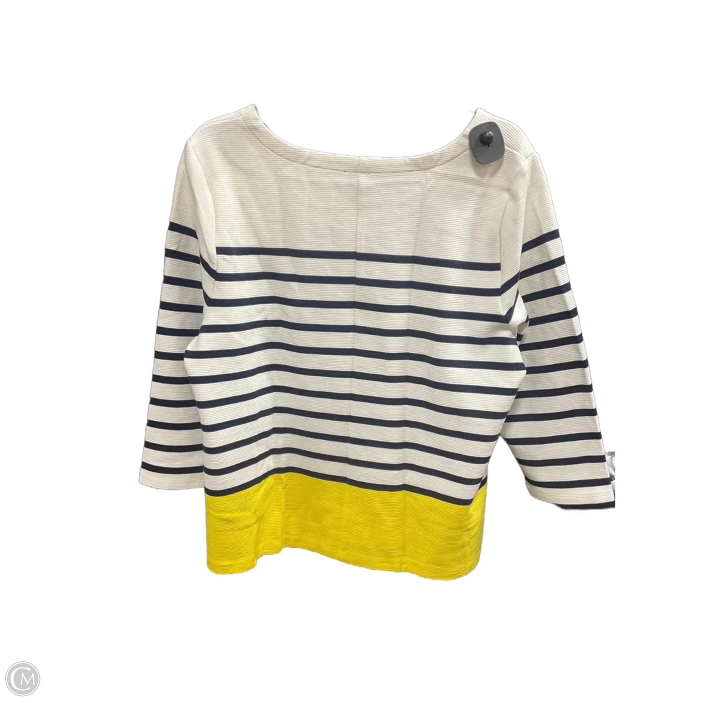 Top 3/4 Sleeve By Talbots In Striped Pattern, Size: Xl