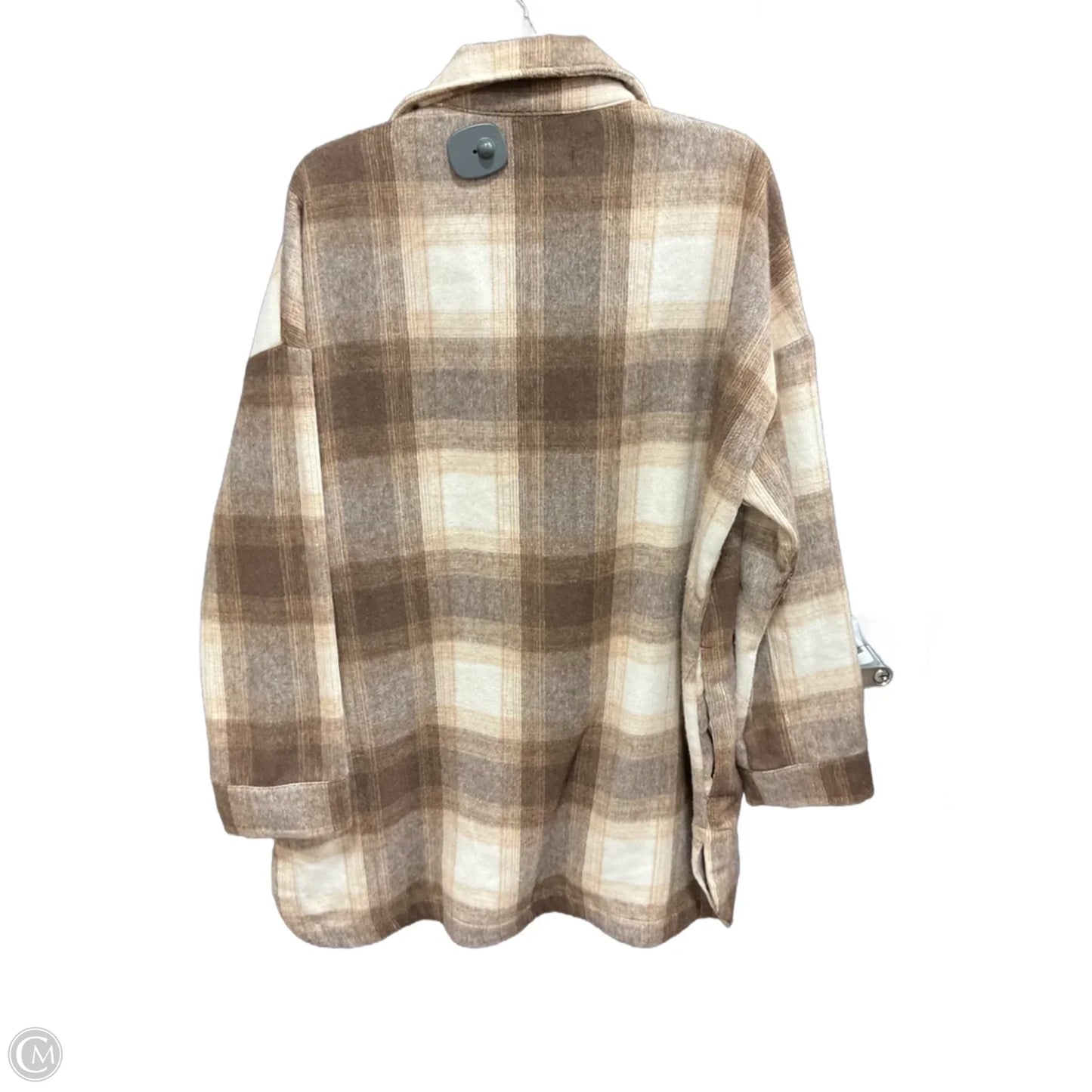 Jacket Shirt By Banana Republic In Plaid Pattern, Size: Xl