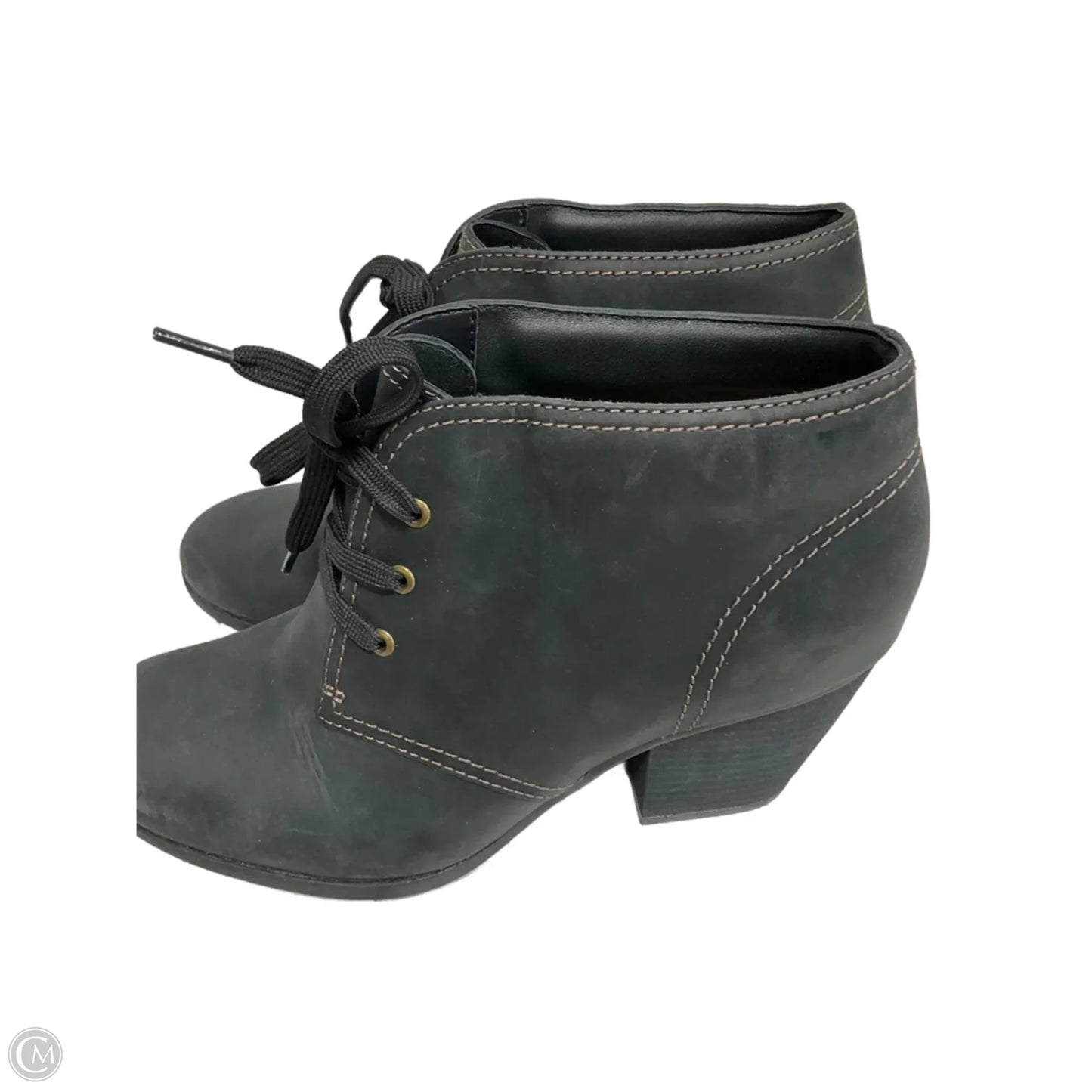 Boots Ankle Heels By Clarks In Black, Size: 9