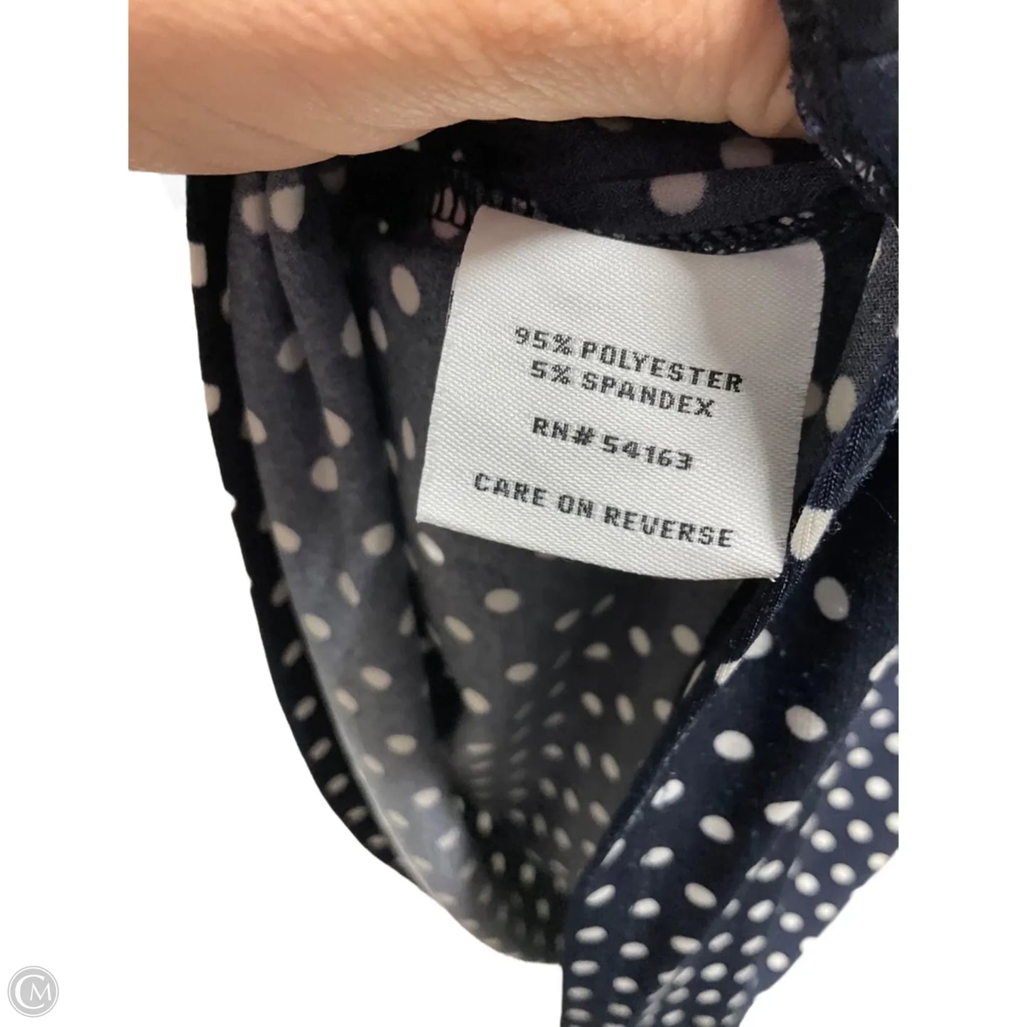 Top Sleeveless By Tommy Hilfiger In Polkadot Pattern, Size: M