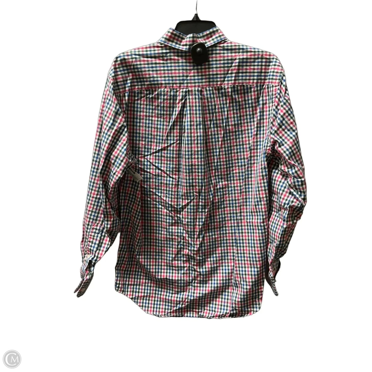 Blouse Long Sleeve By Vineyard Vines In Plaid Pattern, Size: S
