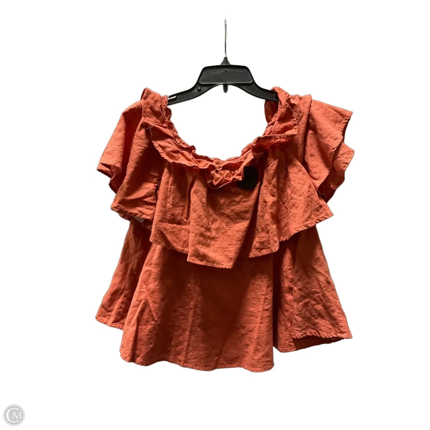 Top Short Sleeve By Beachlunchlounge In Orange, Size: M