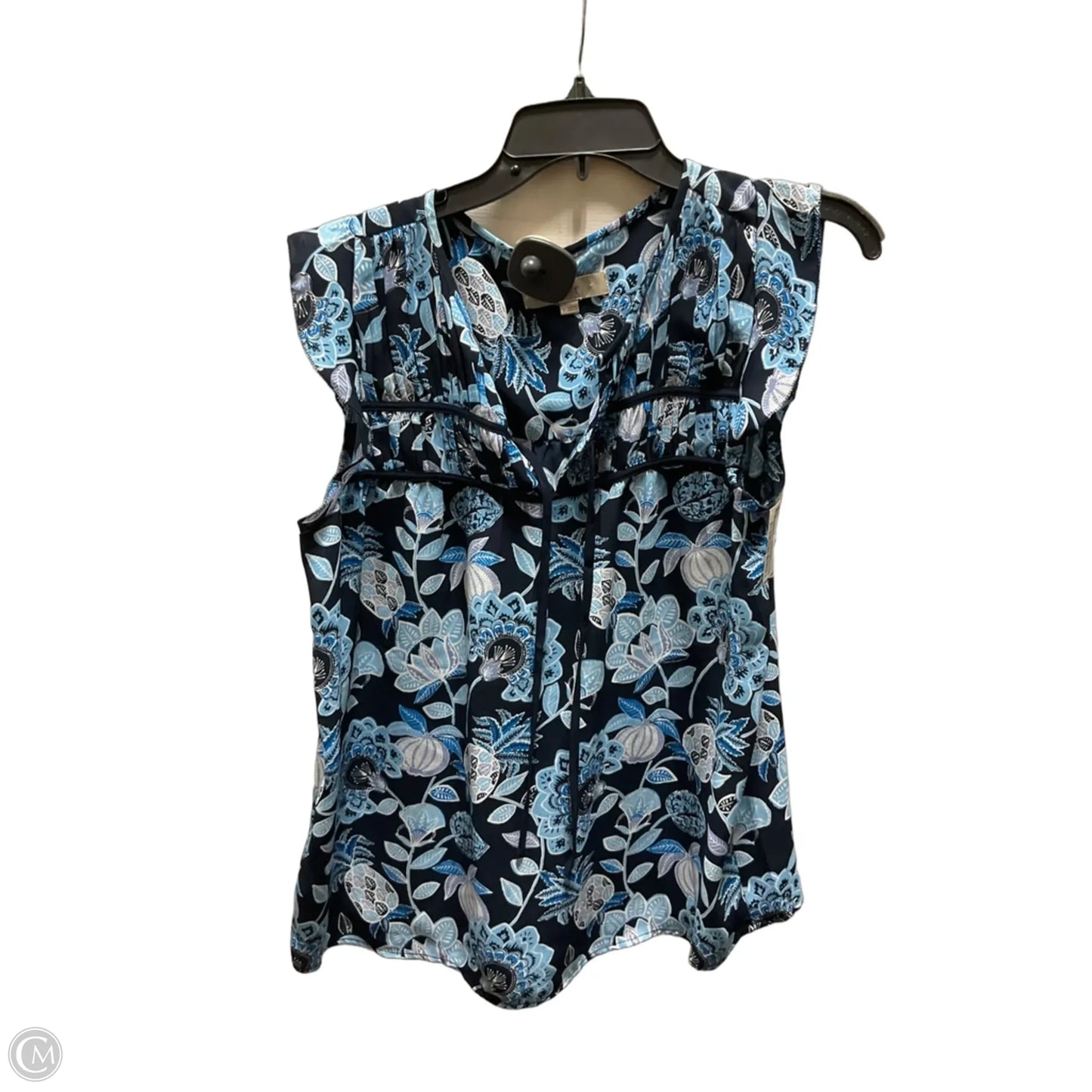 Top Sleeveless By Loft In Navy, Size: S