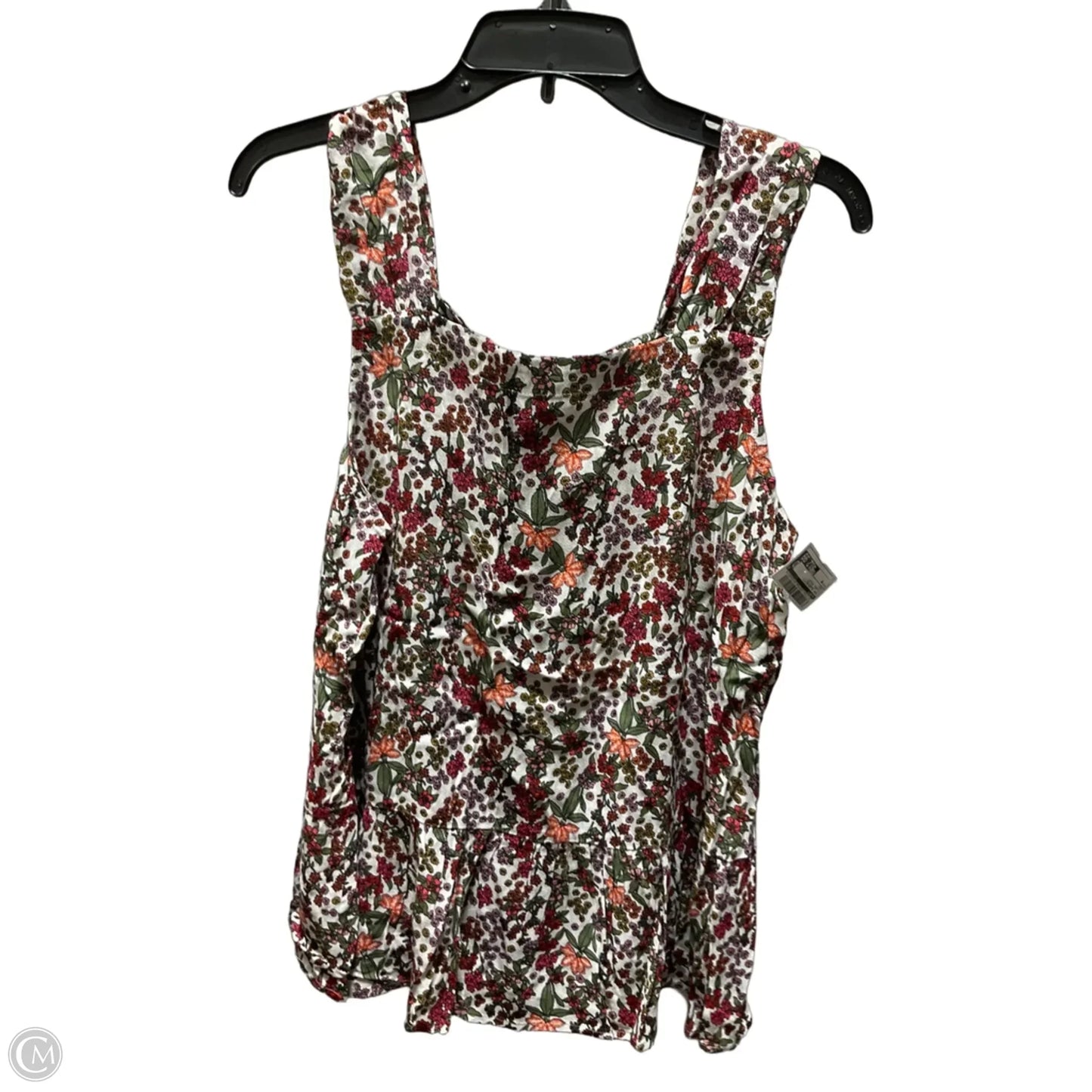 Top Sleeveless By Loft In Floral Print, Size: M