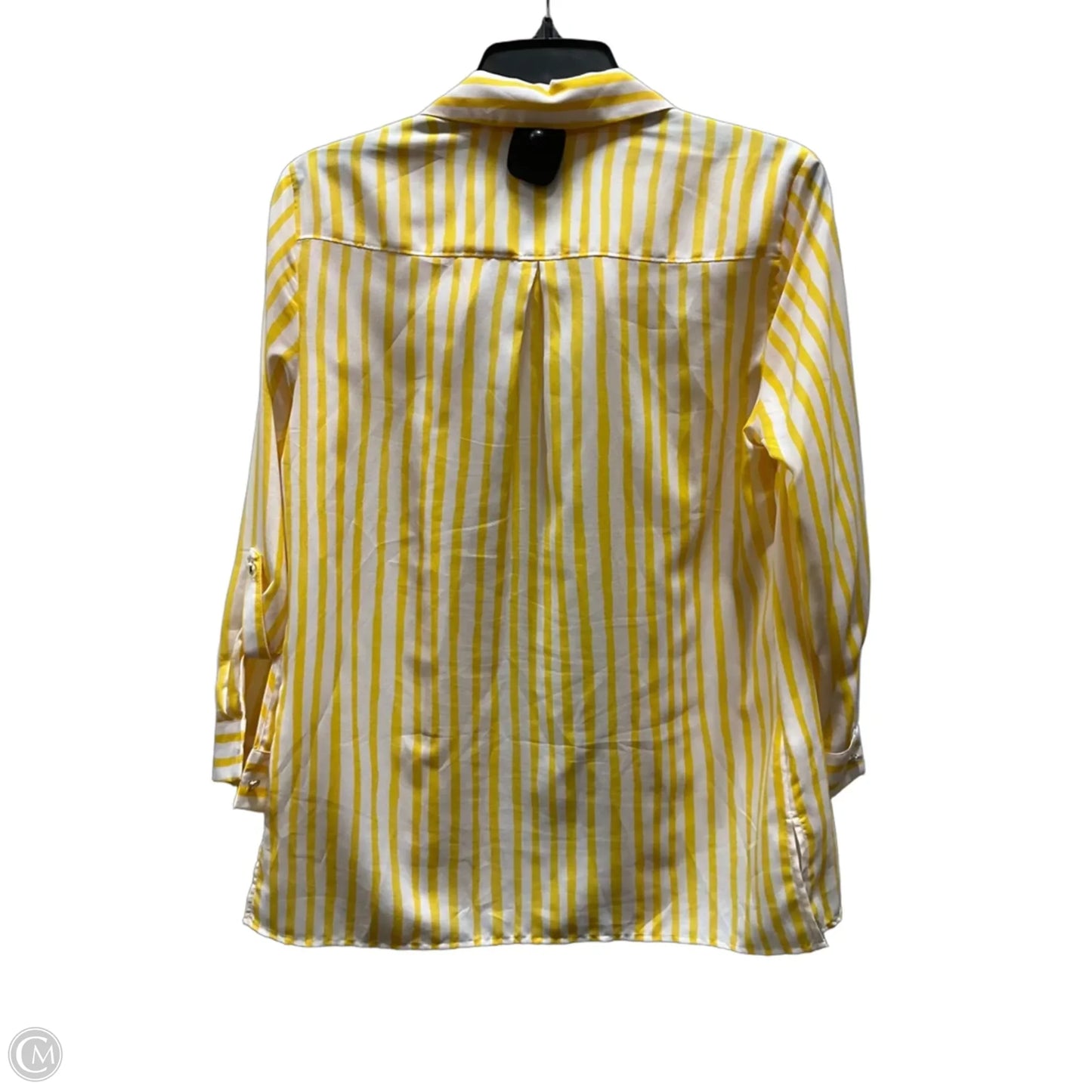Blouse Long Sleeve By Anne Klein In Striped Pattern, Size: S