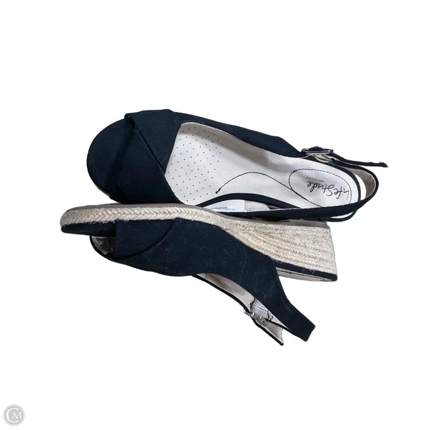 Sandals Heels Platform By Life Stride In Black, Size: 9