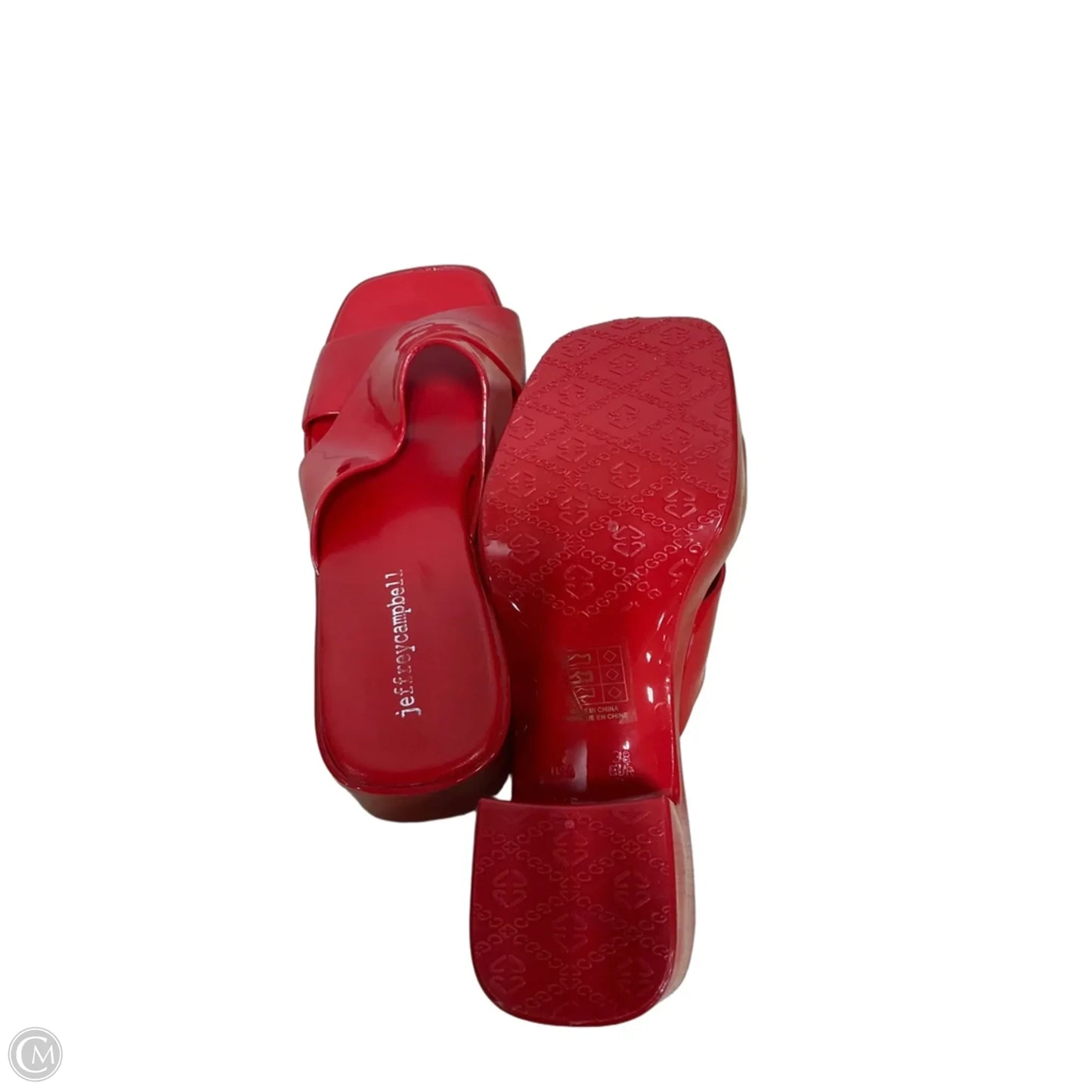 Sandals Heels Block By Jeffrey Campbell In Red, Size: 7