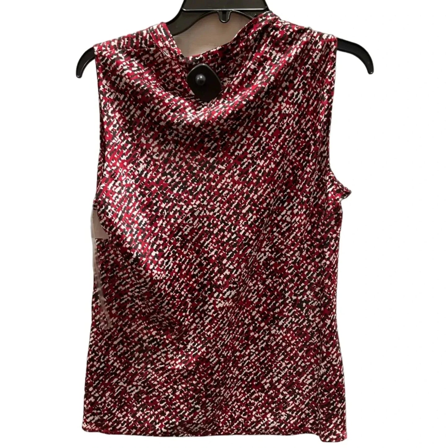 Top Sleeveless By Kasper In Red & White, Size: M