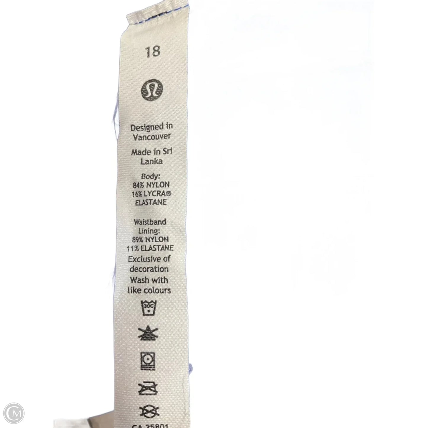 Athletic Leggings By Lululemon In Blue, Size: 18