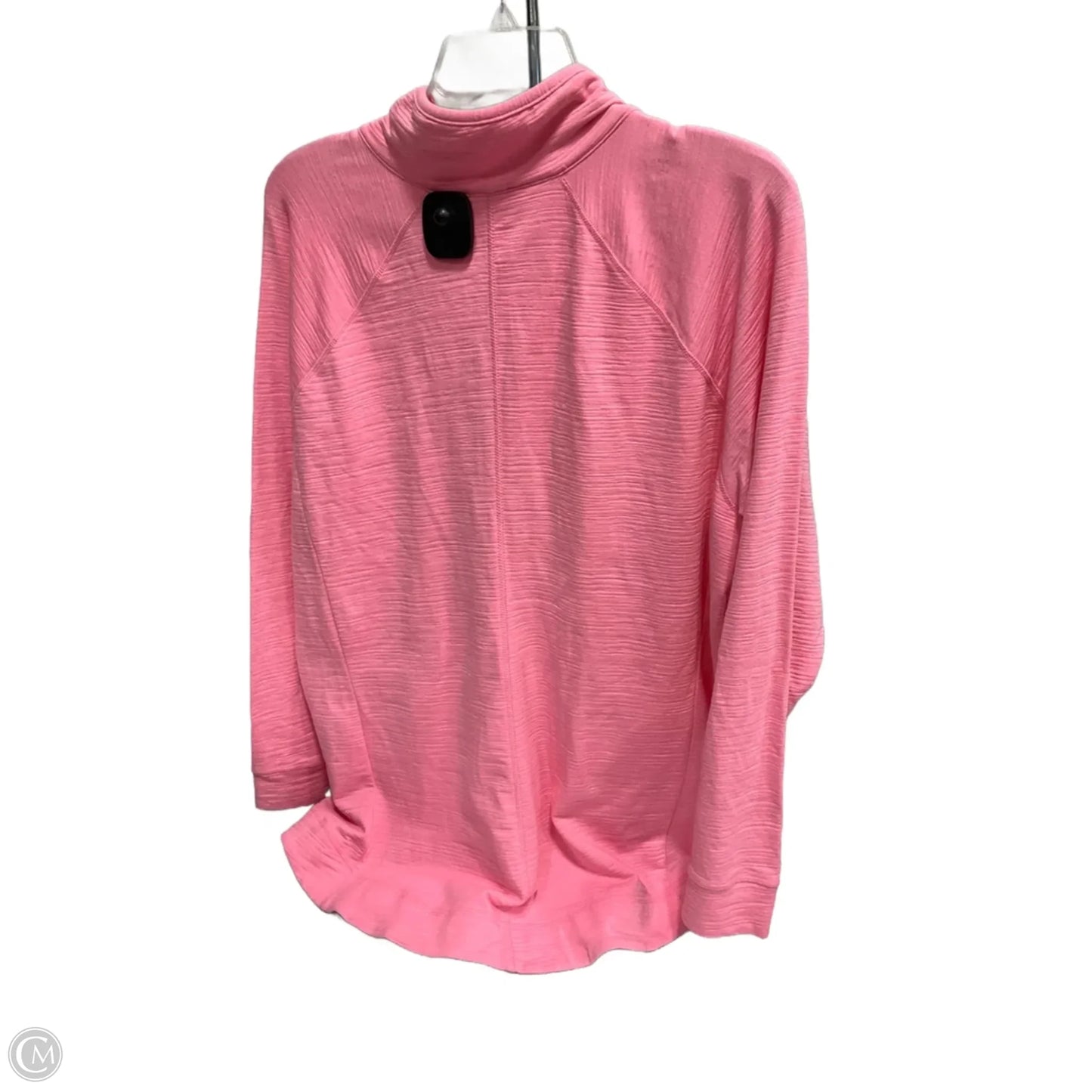 Athletic Top Long Sleeve Collar By Talbots In Pink, Size: 1x