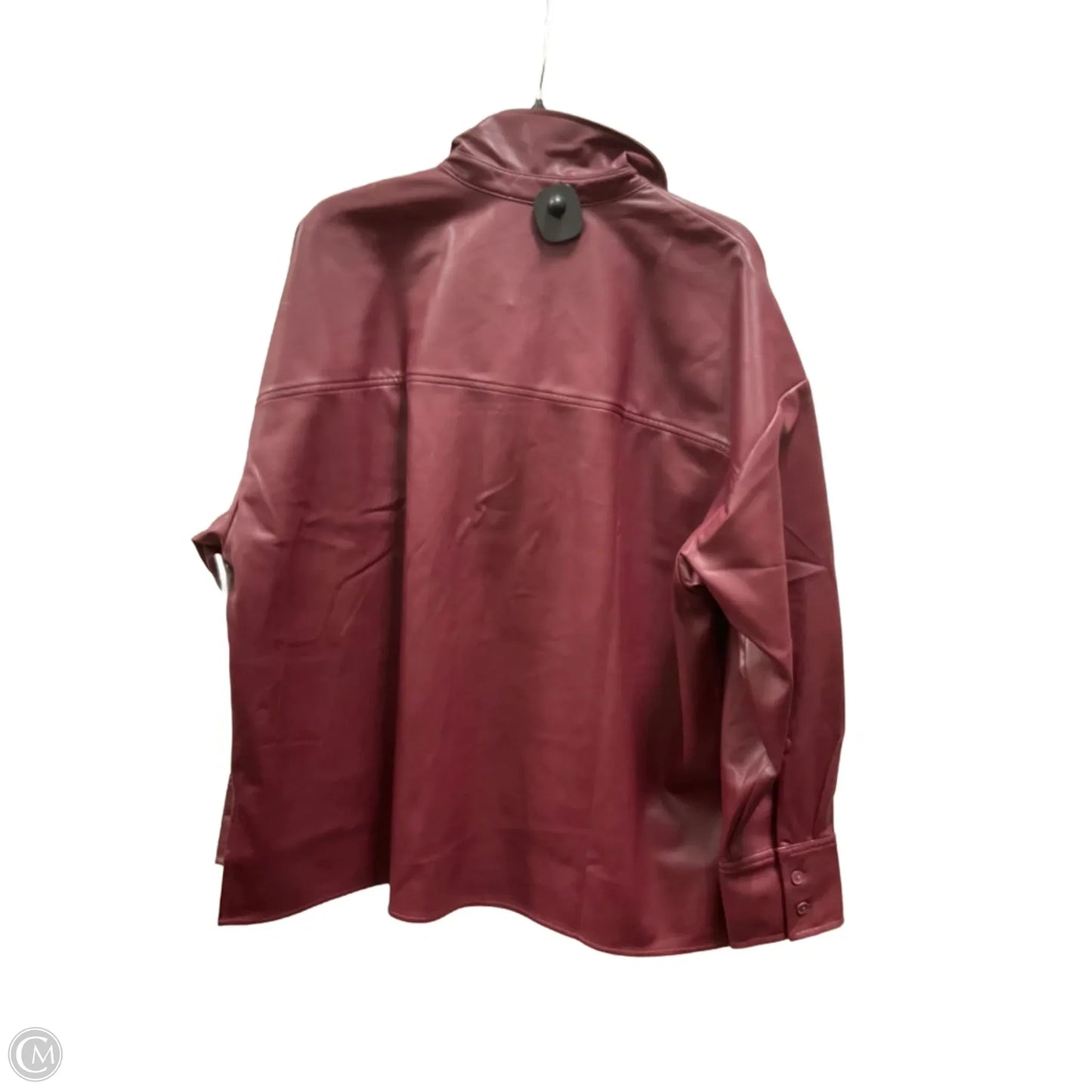 Blouse Long Sleeve By Abercrombie And Fitch In Maroon, Size: Xl