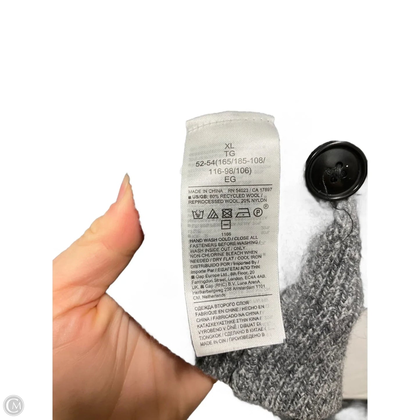 Top Long Sleeve By Banana Republic In Grey, Size: Xl