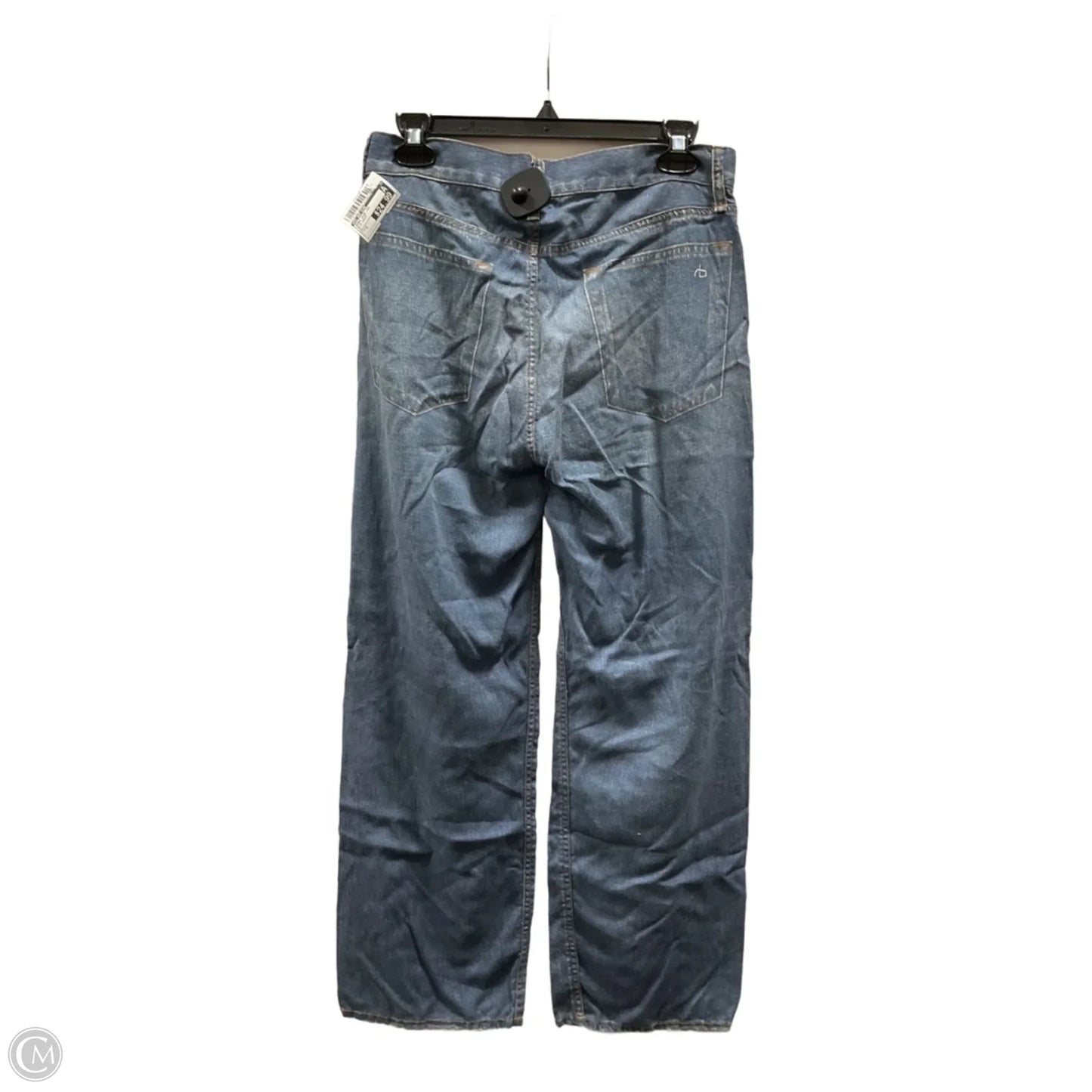 Jeans Wide Leg By Rag And Bone In Blue Denim, Size: 2