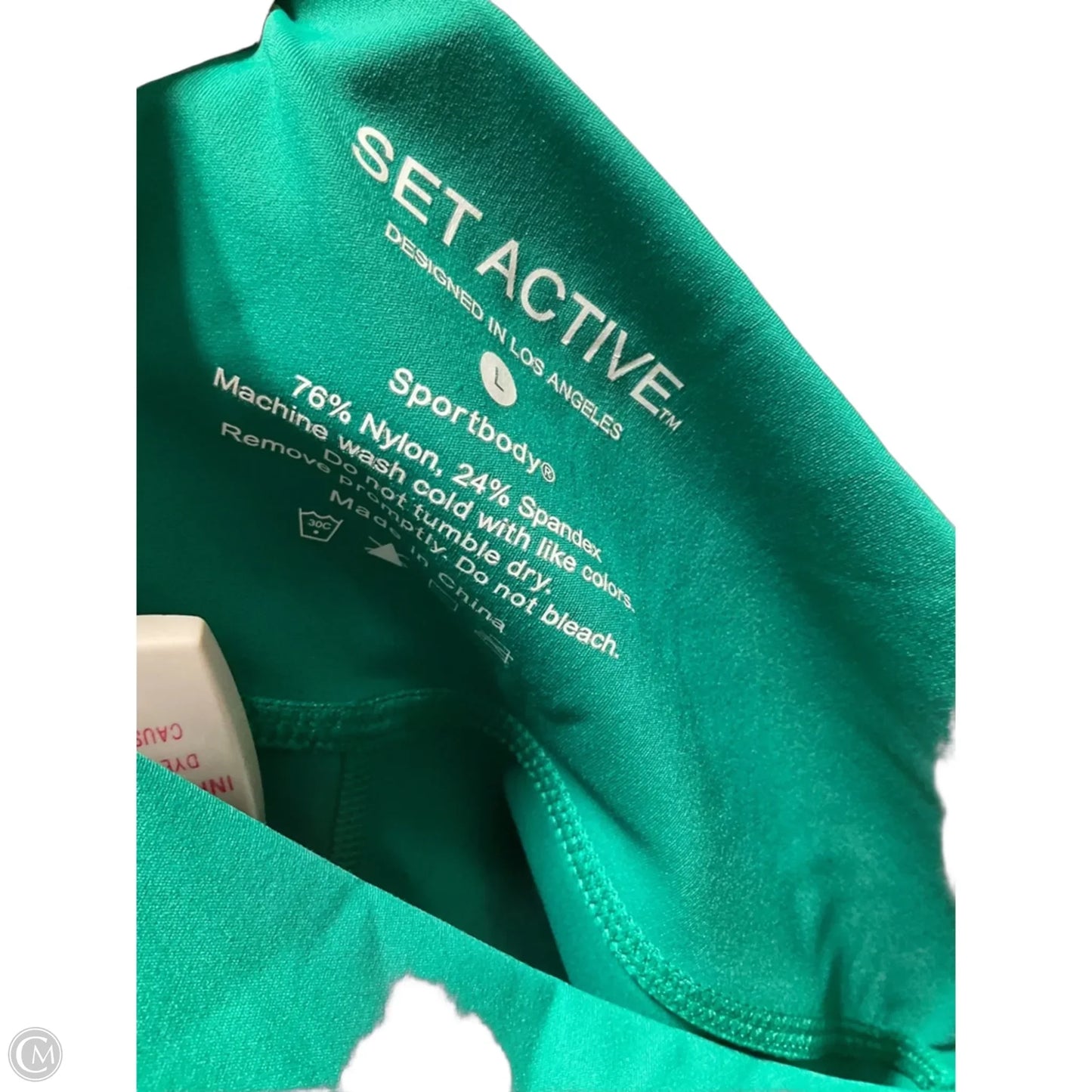 Athletic Leggings By Cmb In Green, Size: L