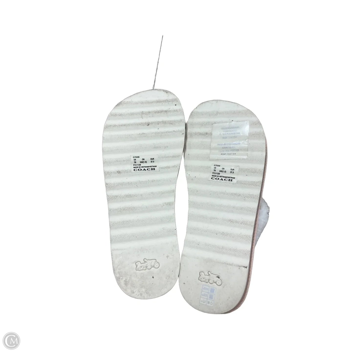 Sandals Designer By Coach In Cream, Size: 7
